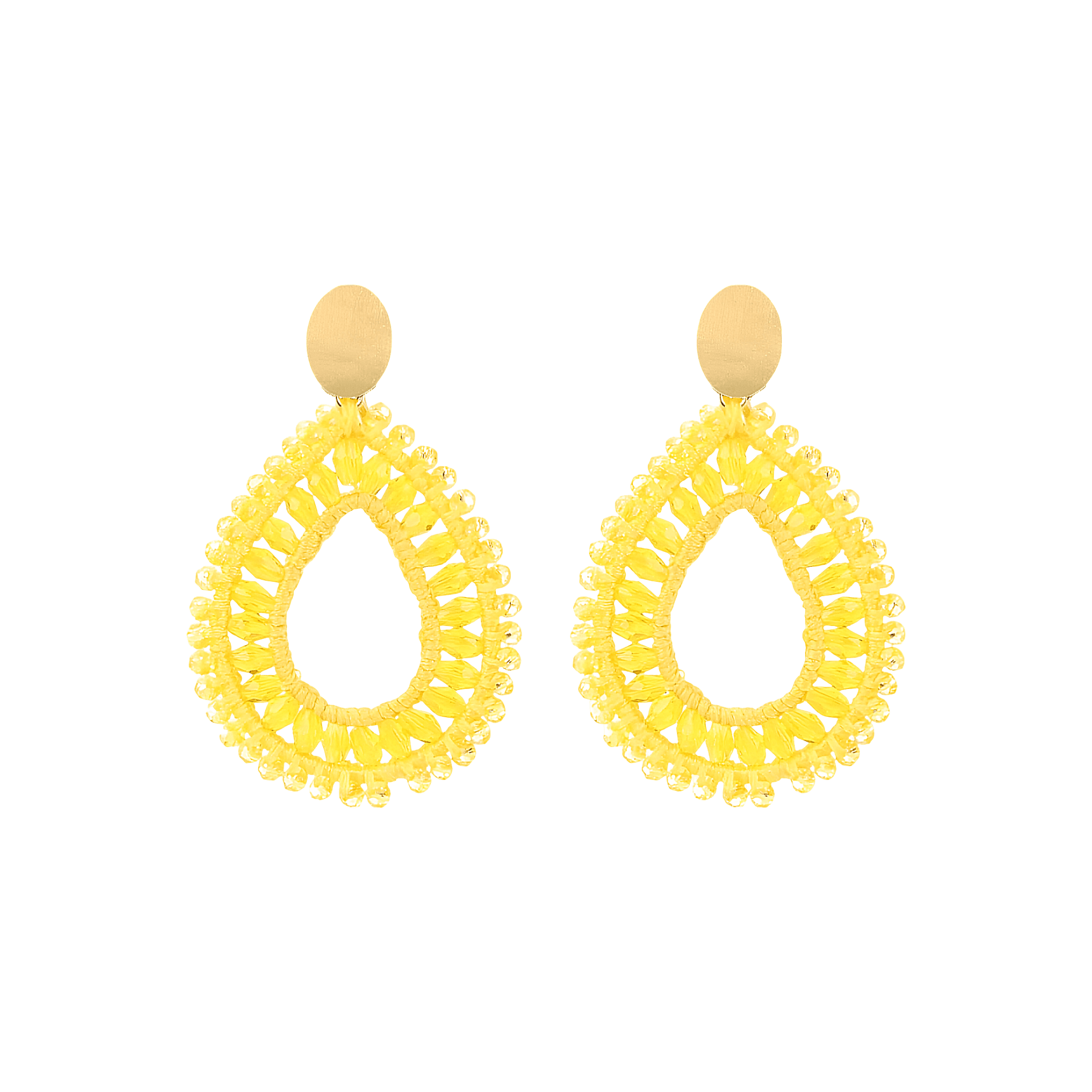 LOTT.gioielli Ohrringe Silk Drop, gelb, L, vergoldet