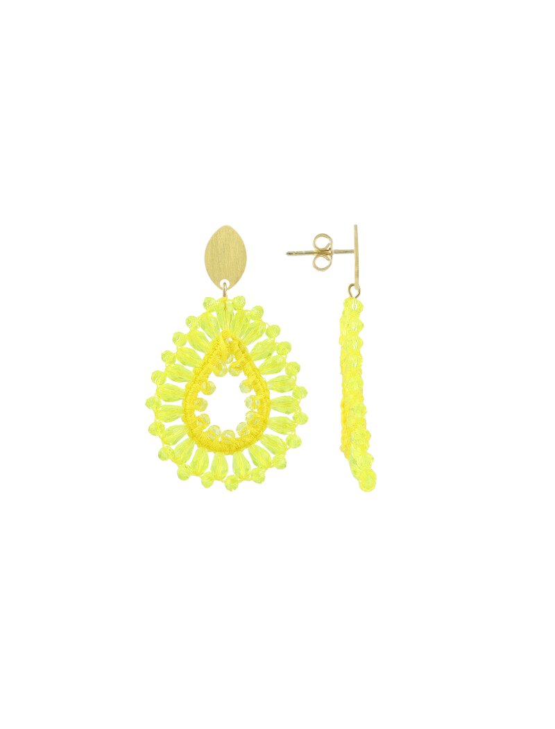 LOTT.gioielli Ohrringe Silk Drop, lemon, S, vergoldet