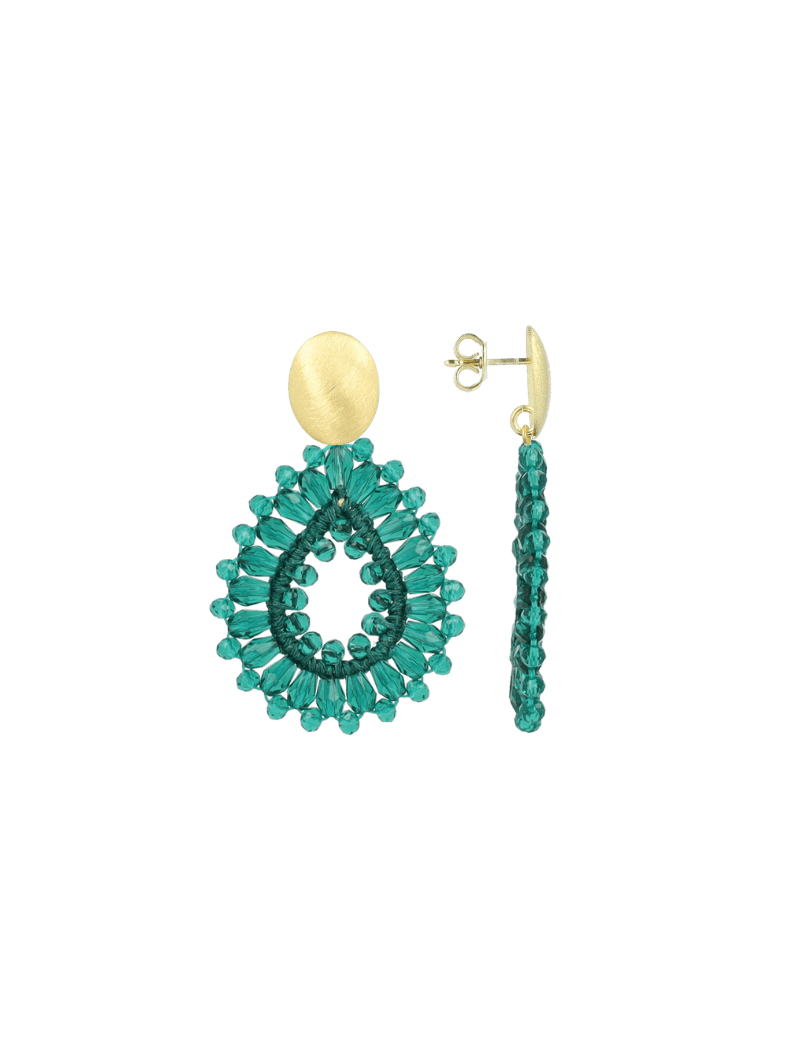 LOTT.gioielli Ohrringe Silk Drop, light ocean, S, vergoldet