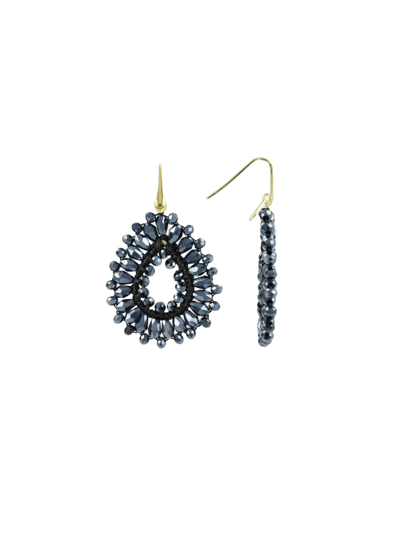 LOTT.gioielli Ohrringe Silk Drop, metallic blue, S, vergoldet