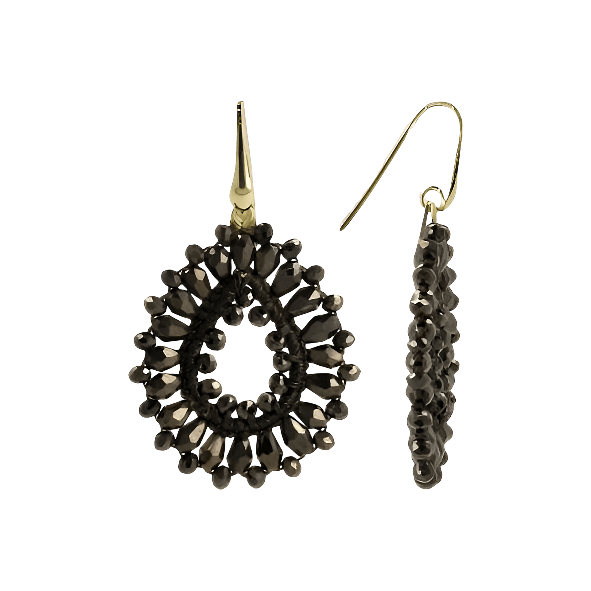 LOTT.gioielli Ohrringe Silk Drop, metallic brown, Hänger, S, vergoldet