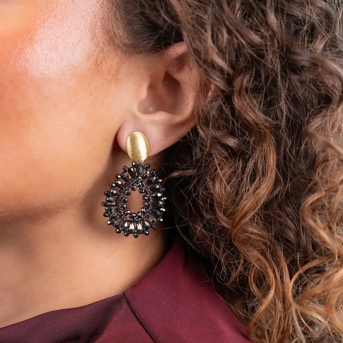 LOTT.gioielli Ohrringe Silk Drop, metallic brown, S, vergoldet