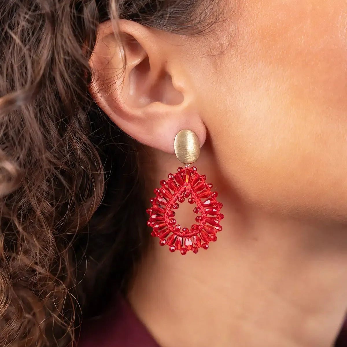 LOTT.gioielli Ohrringe Silk Drop, neon flare, S, vergoldet