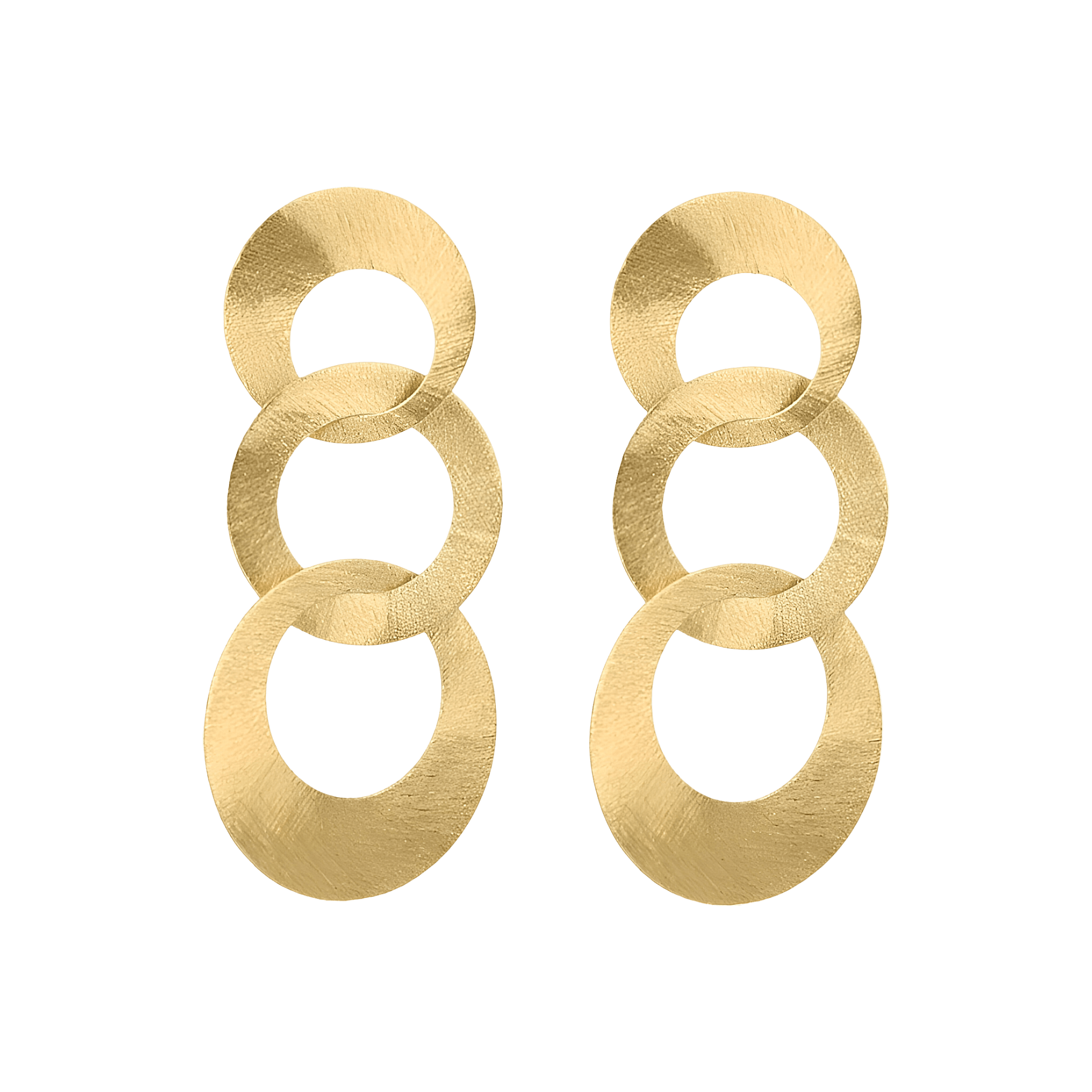 LOTT.gioielli Ohrringe Triple Round, L, vergoldet