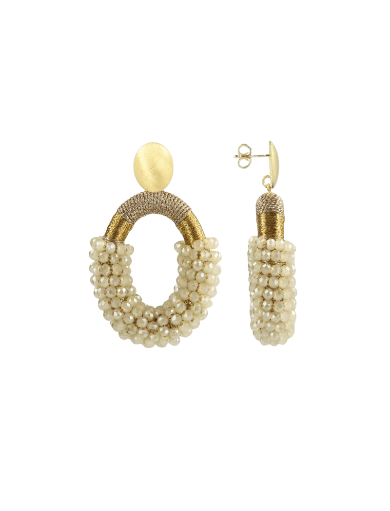 LOTT.gioielli Ohrringe Yara Combi Oval, nude, M, vergoldet