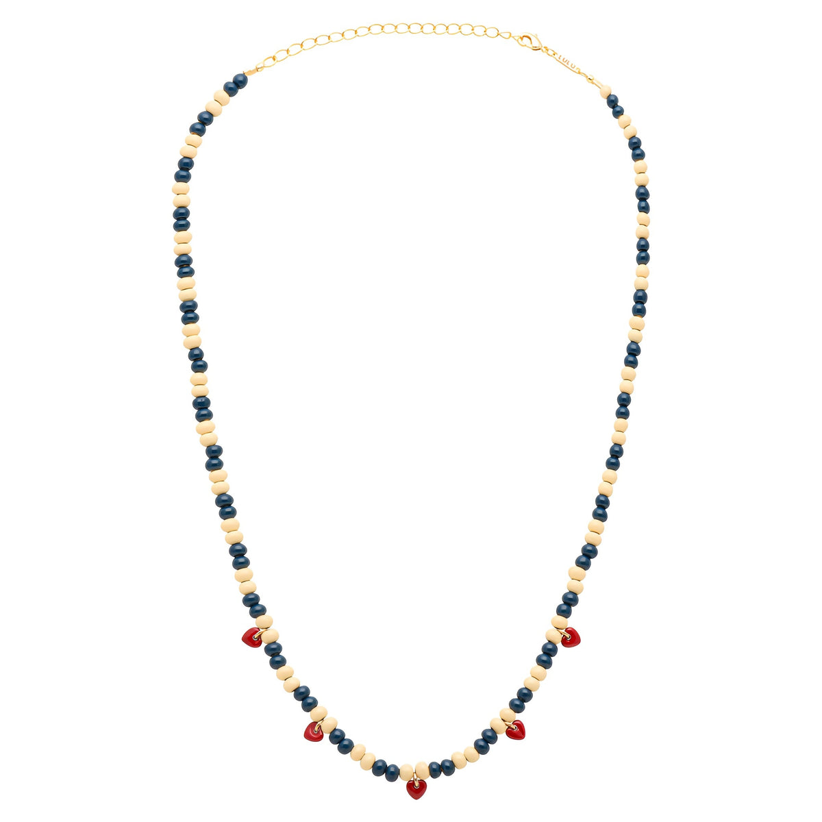 Lulu Copenhagen Kette Color Ball Heart, vergoldet