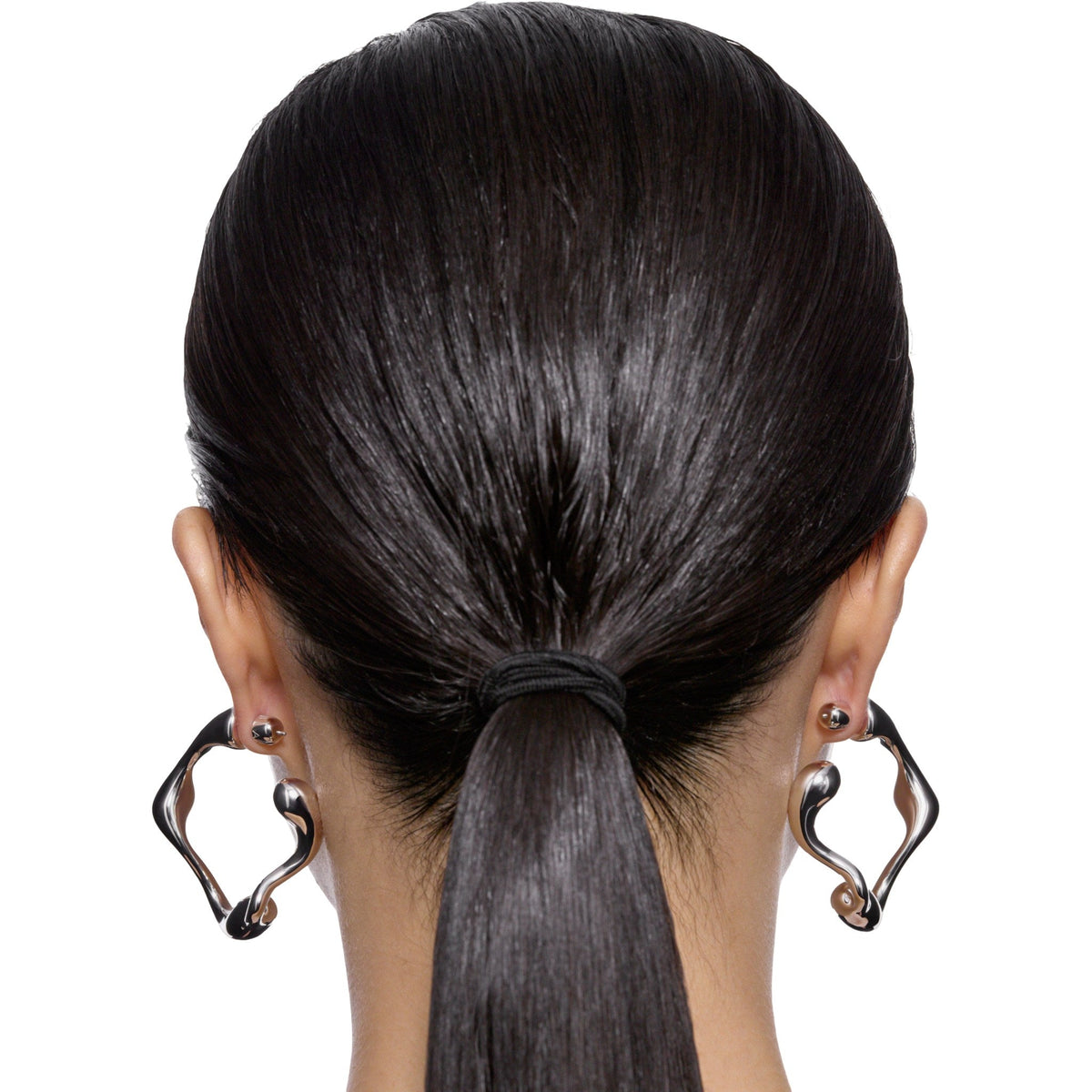 Maria Black Creolen Splash, L, Silber