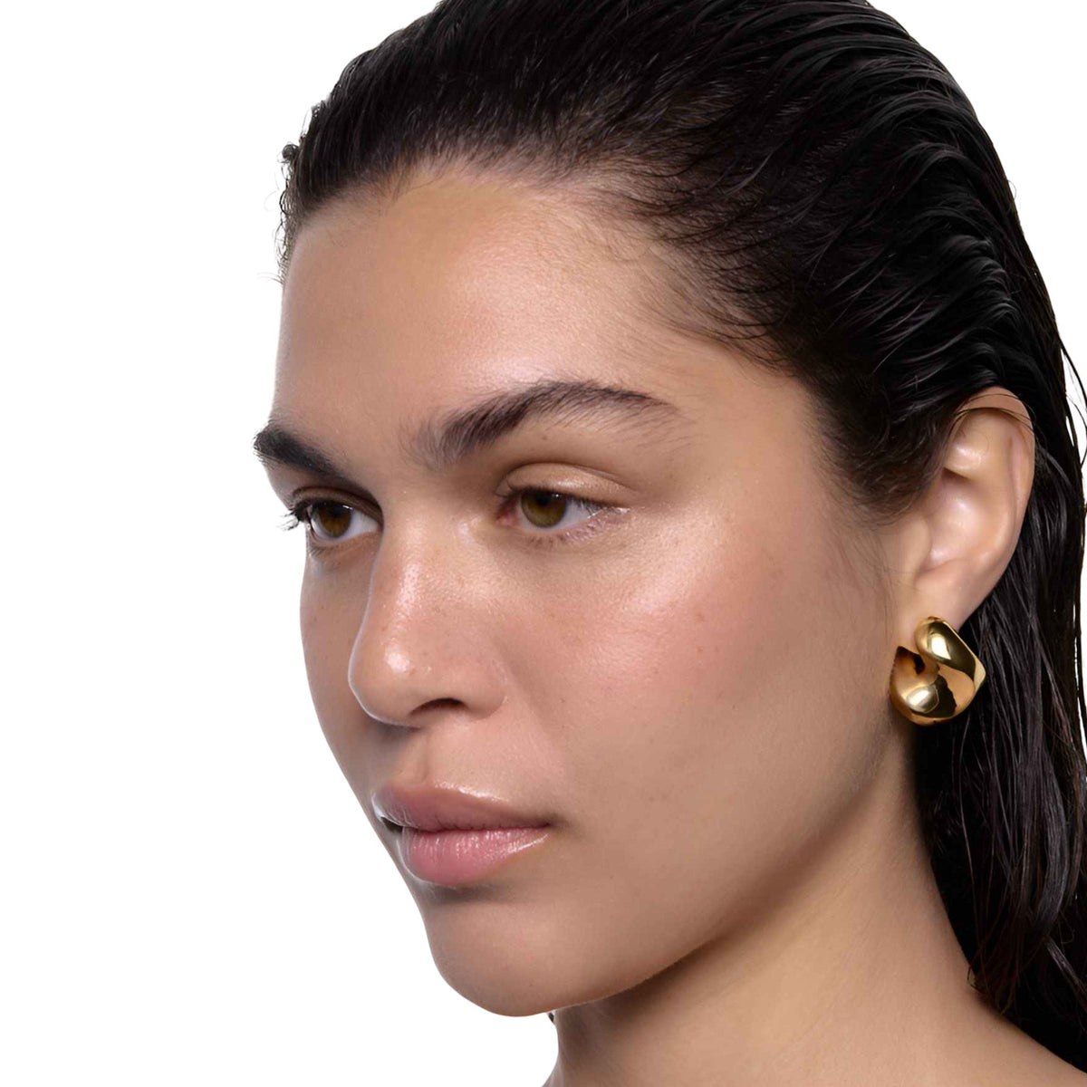 Maria Black Ohrringe Saddle, M, vergoldet