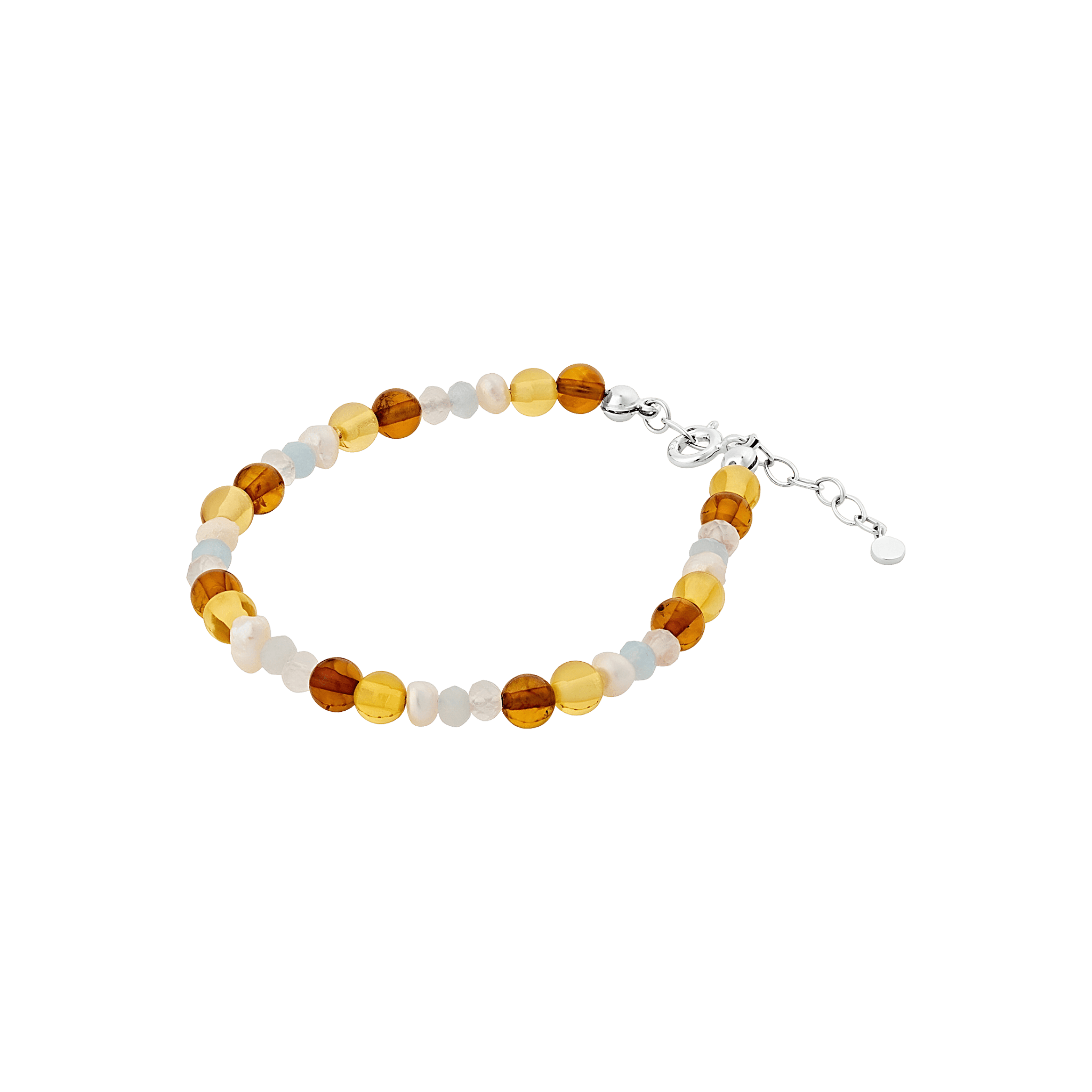 Pernille Corydon Armband Amber Glow, Silber