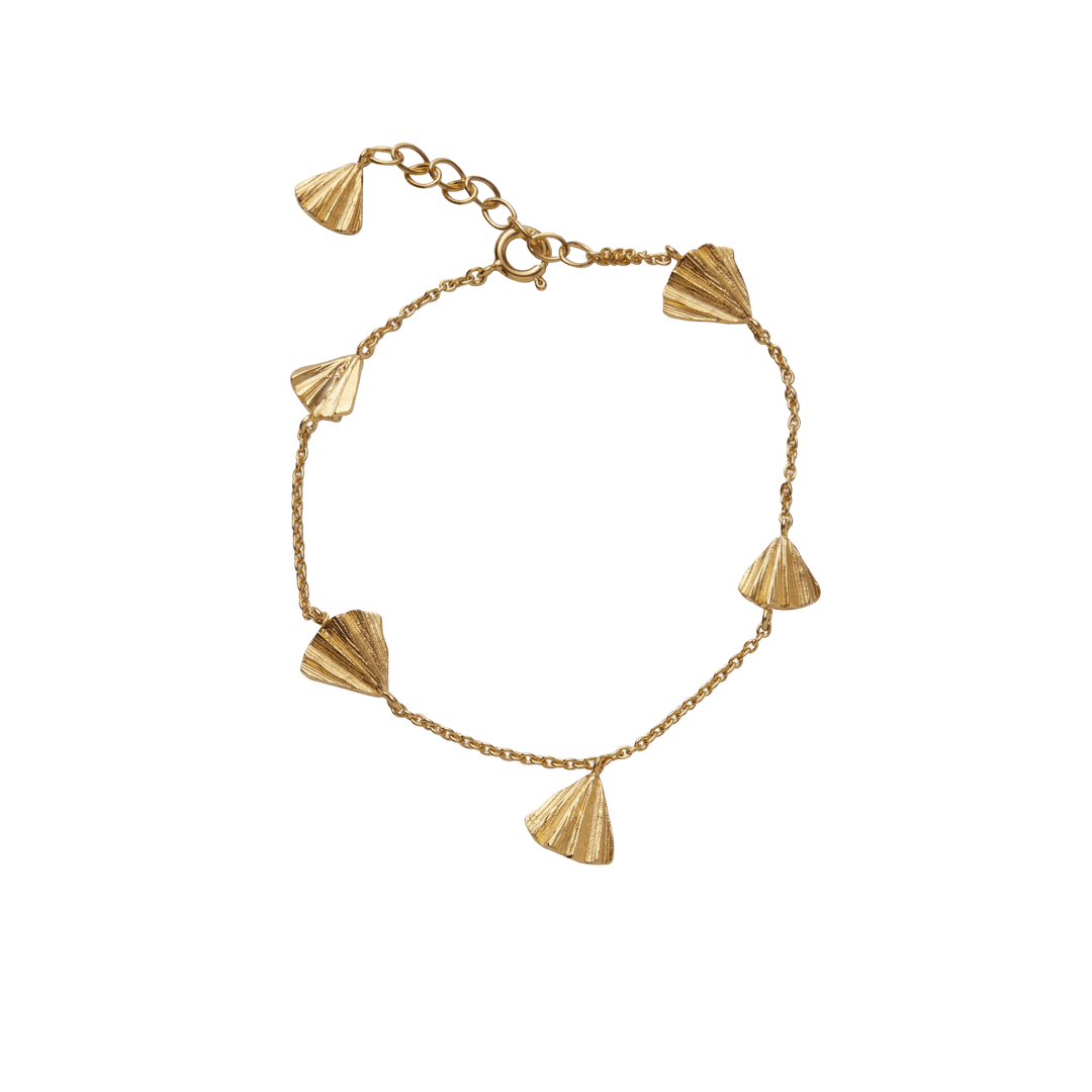 Pernille Corydon Armband Autumn Leaf, vergoldet