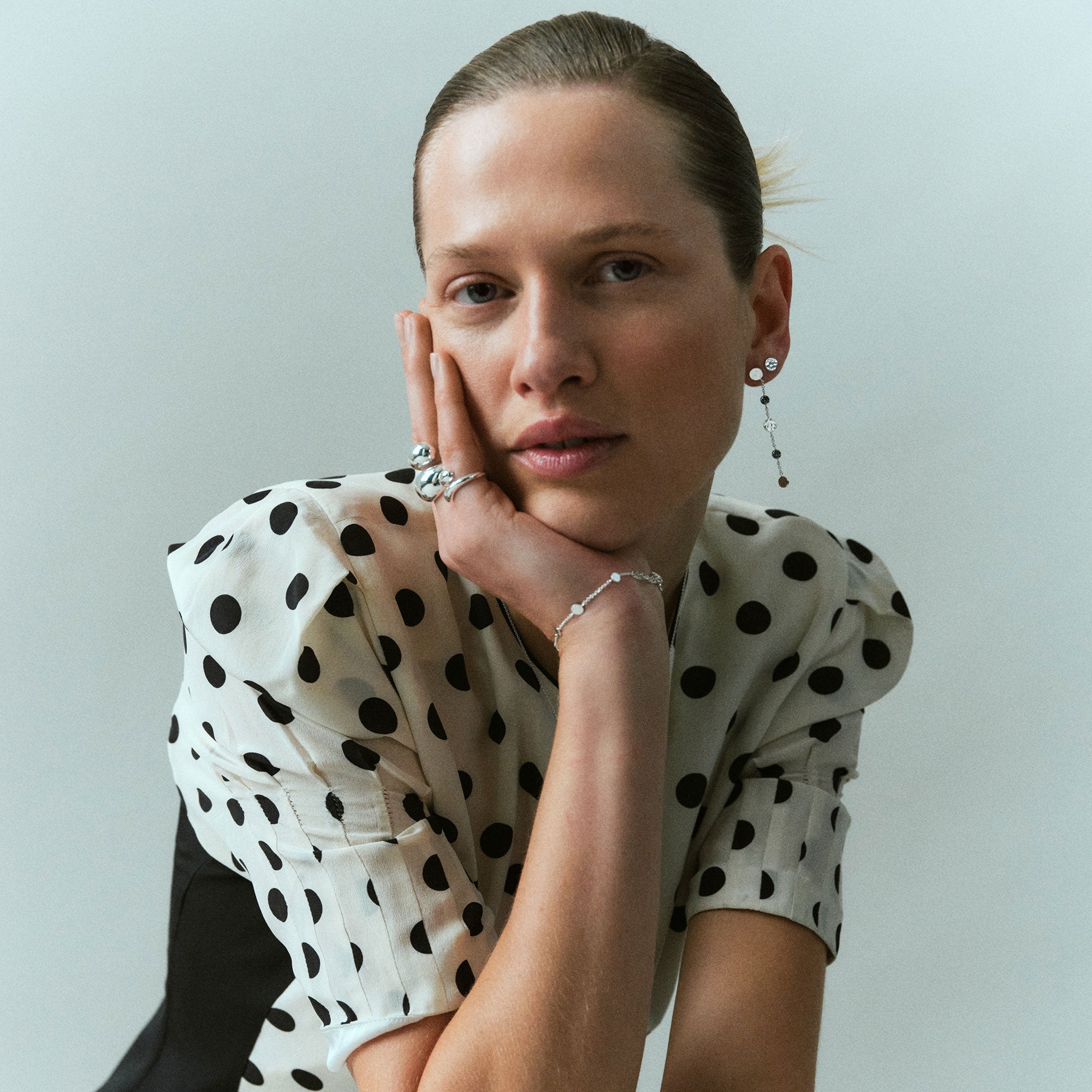 Pernille Corydon Armband Dot, versilbert