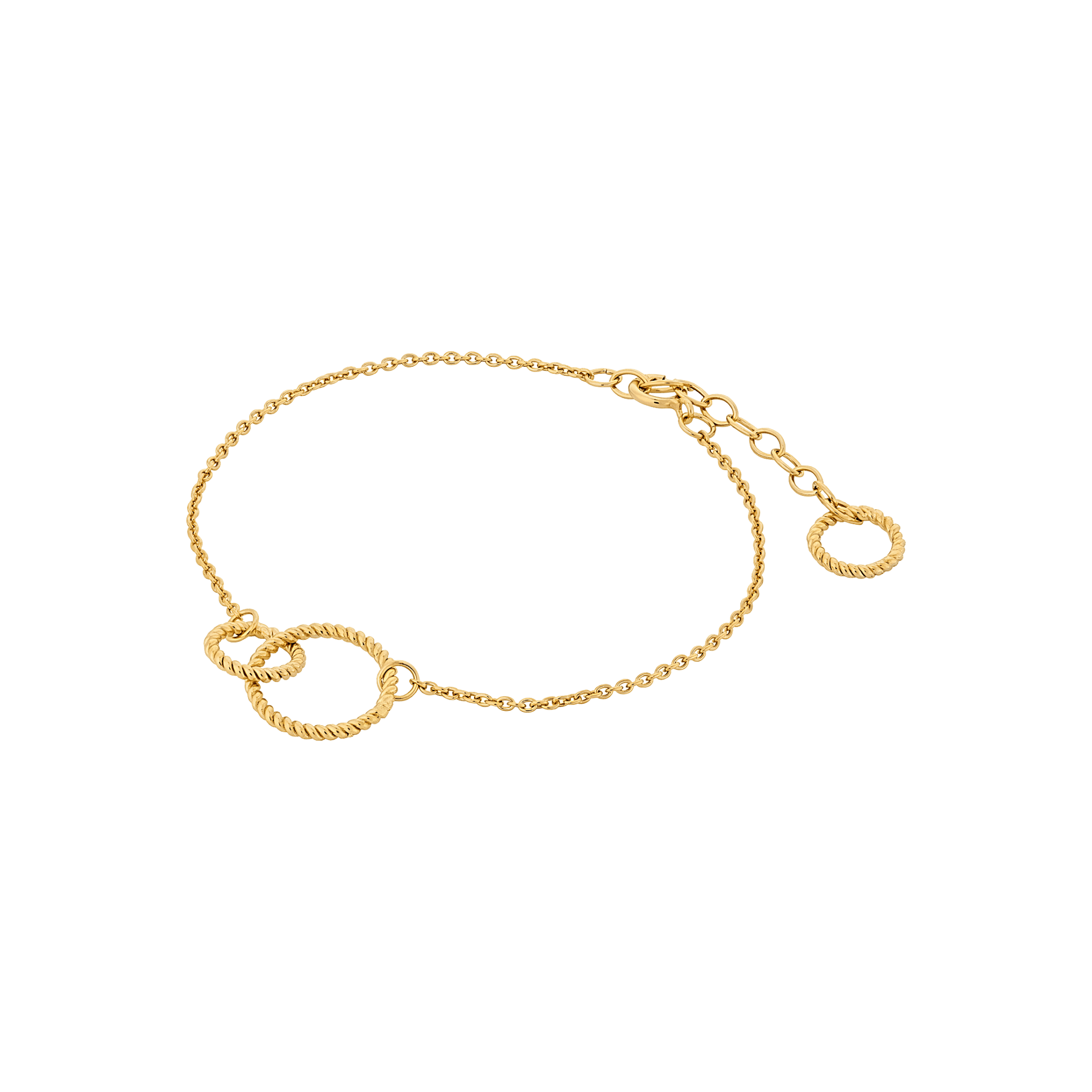 Pernille Corydon Armband Double Twisted, vergoldet