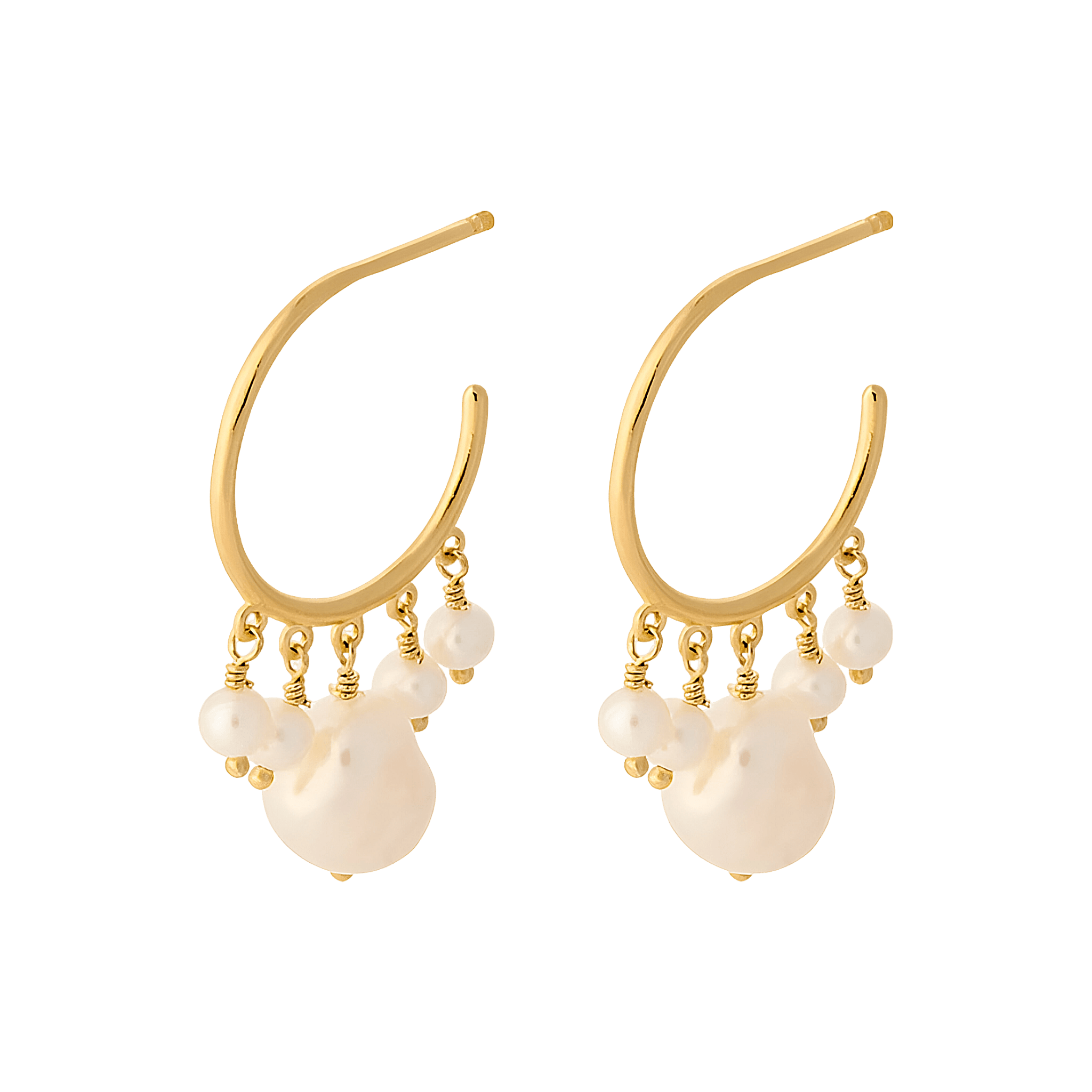 Pernille Corydon Creolen Bay, vergoldet