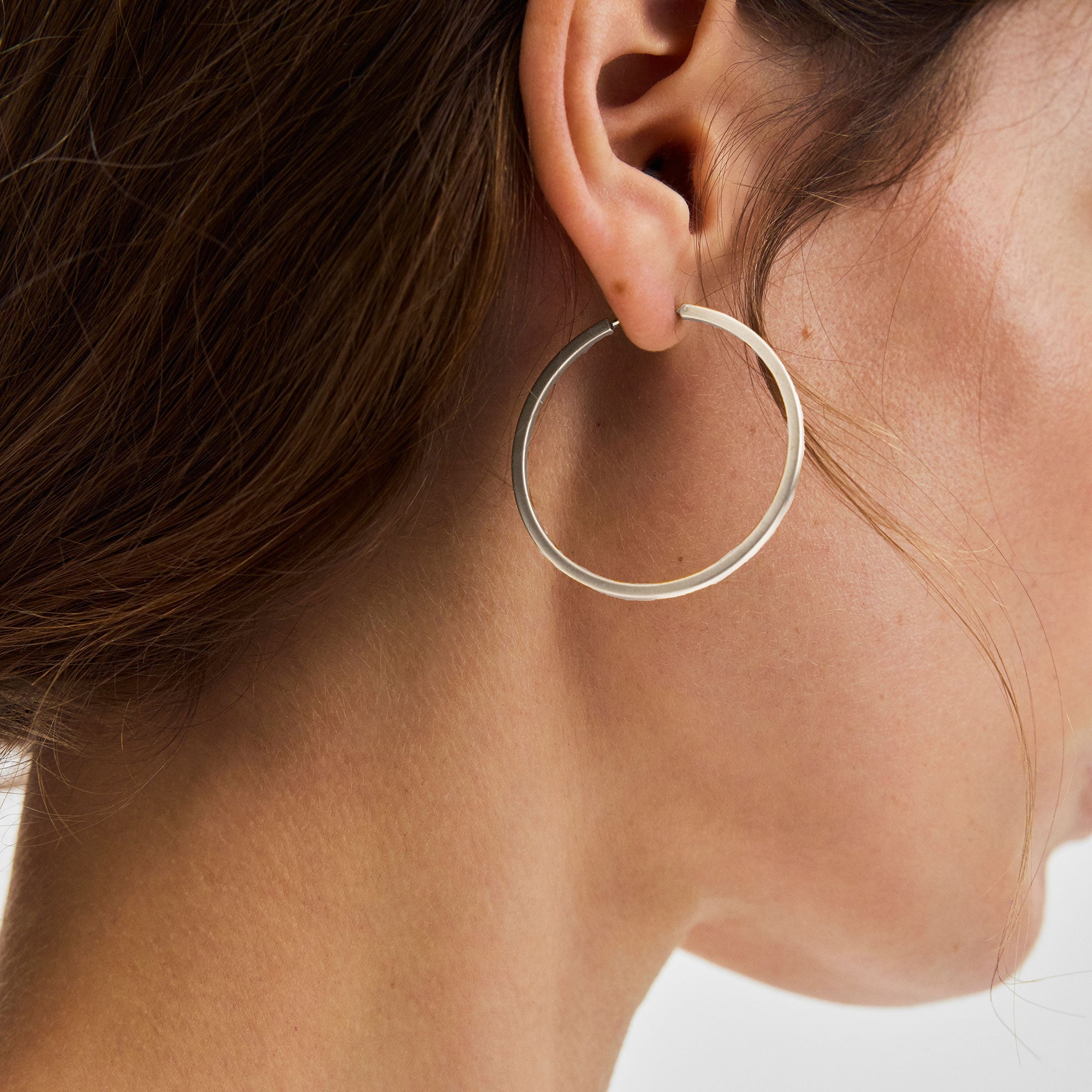 Pernille Corydon Creolen Circle Line, versilbert