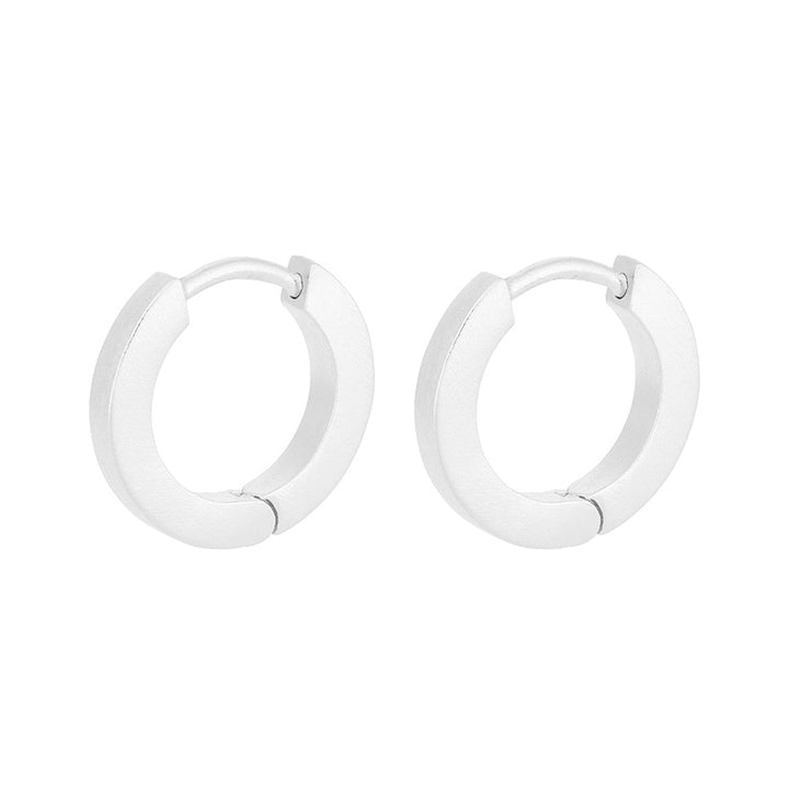 Pernille Corydon Creolen Edge Huggies, Silber