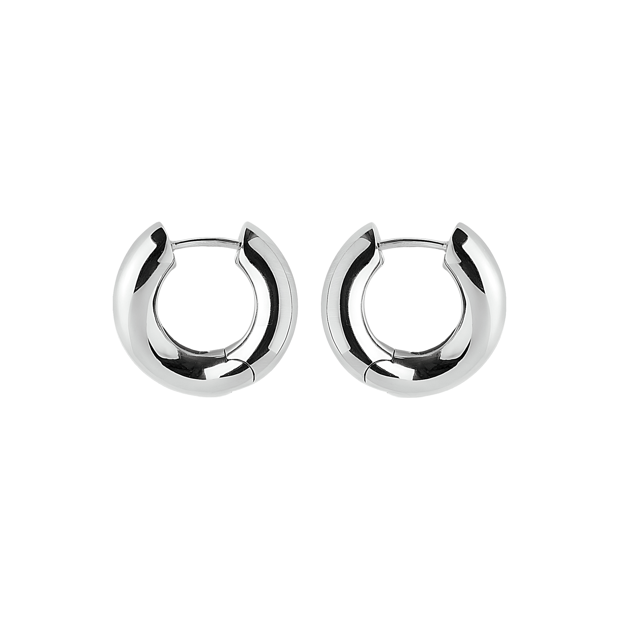 Pernille Corydon Creolen Flowing Stream Huggies, Silber