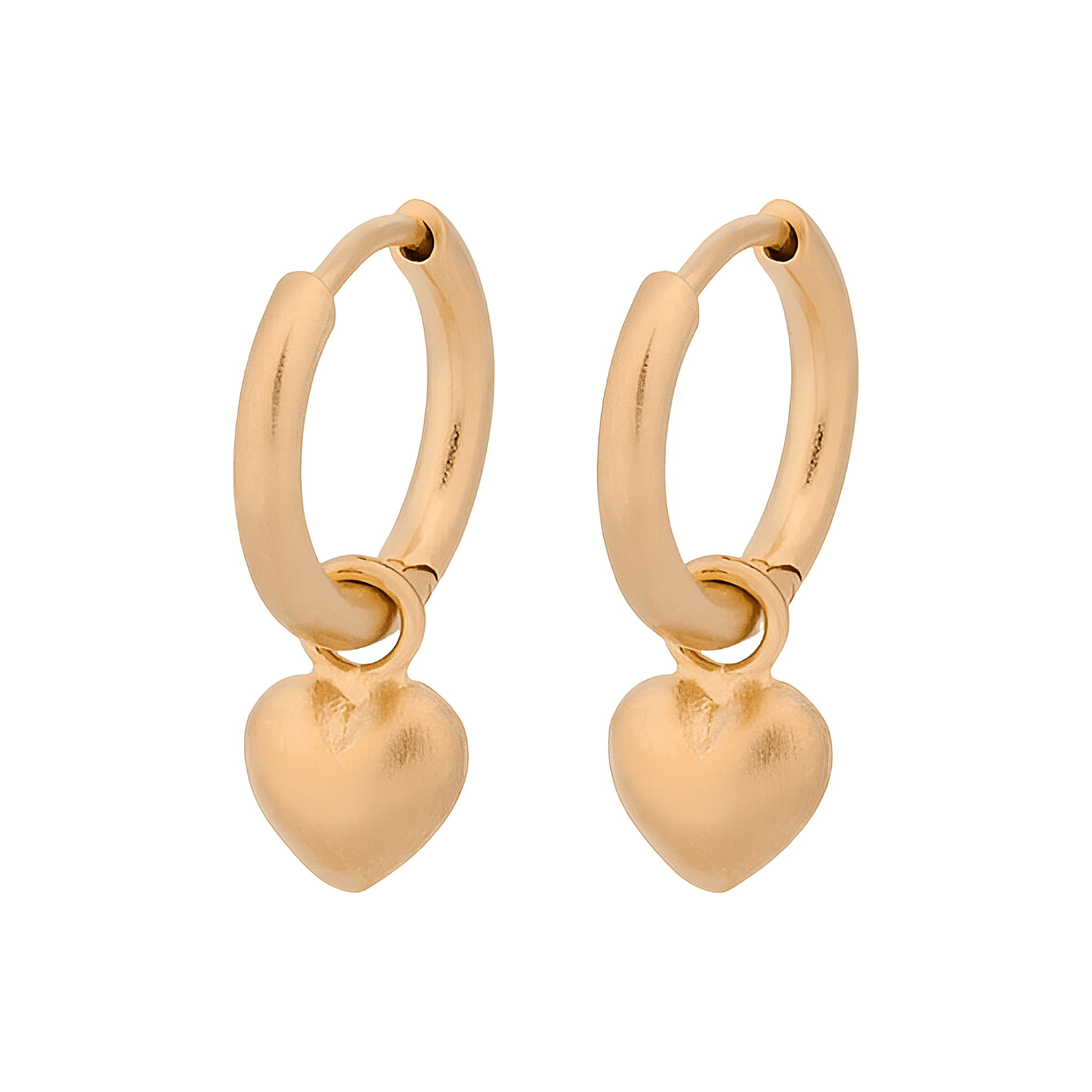 Pernille Corydon Creolen Heart Huggie, vergoldet