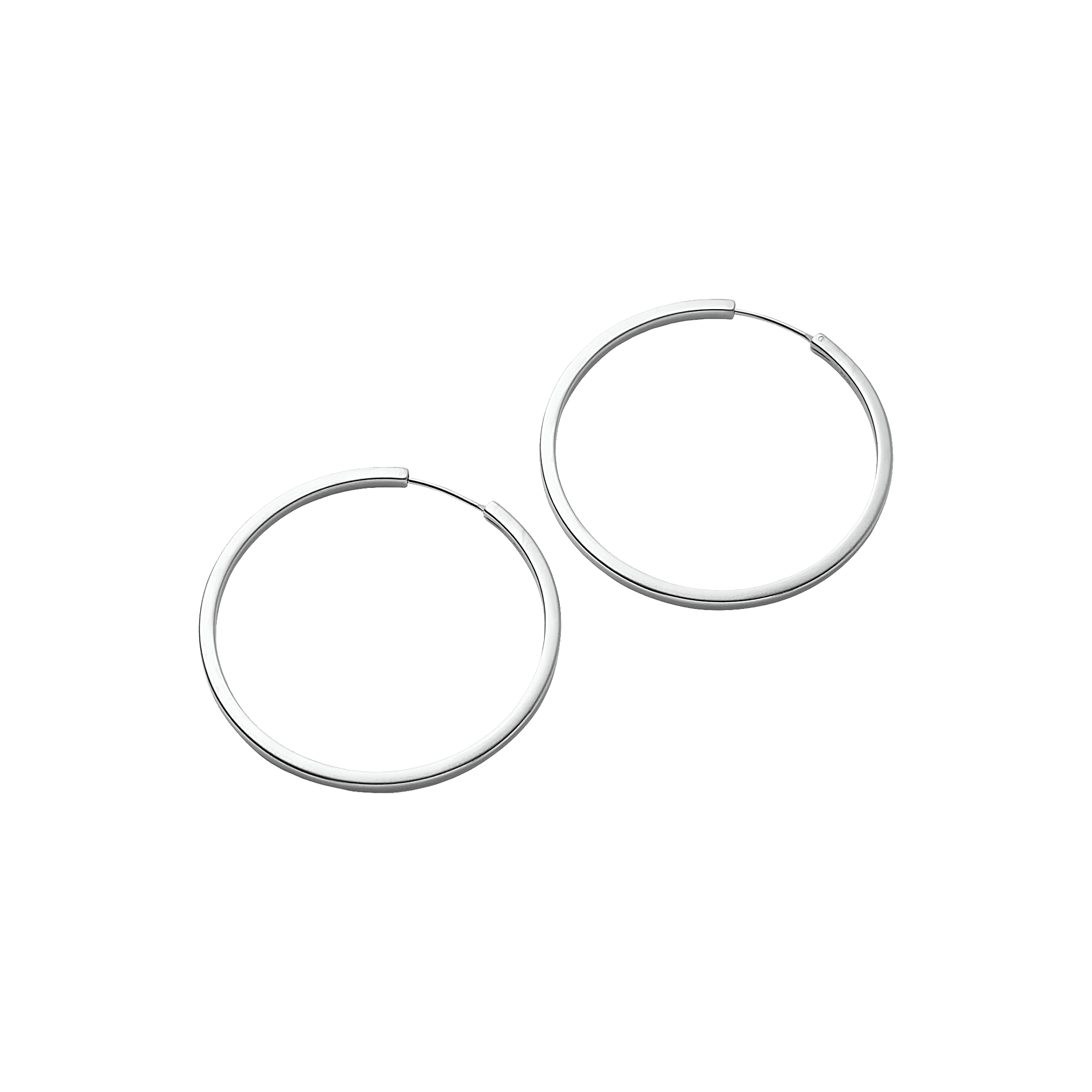 Pernille Corydon Creolen Large Circle Line, versilbert