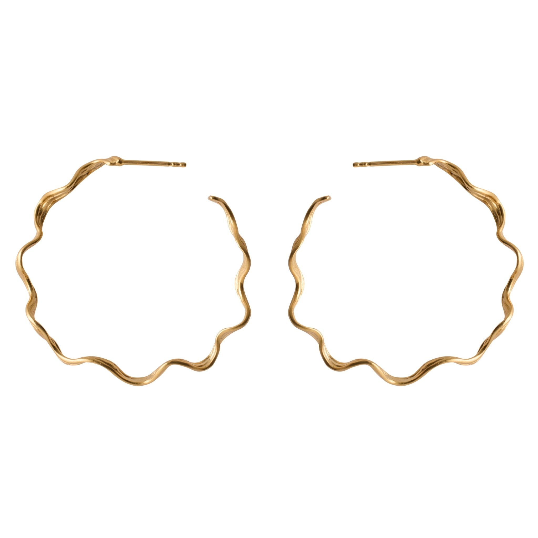 Pernille Corydon Creolen Large Hellir, vergoldet