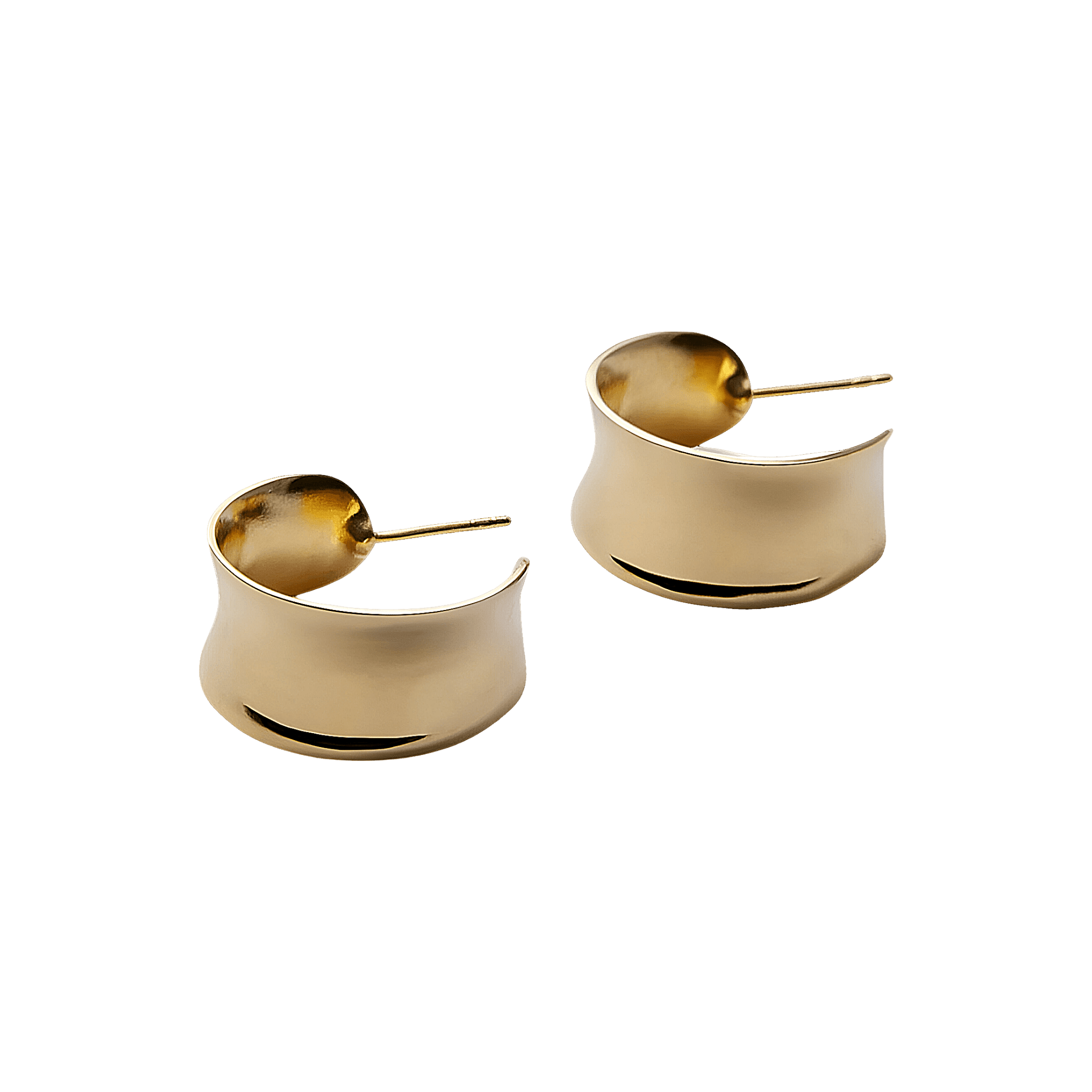 Pernille Corydon Creolen Large Reflection Hoops, vergoldet