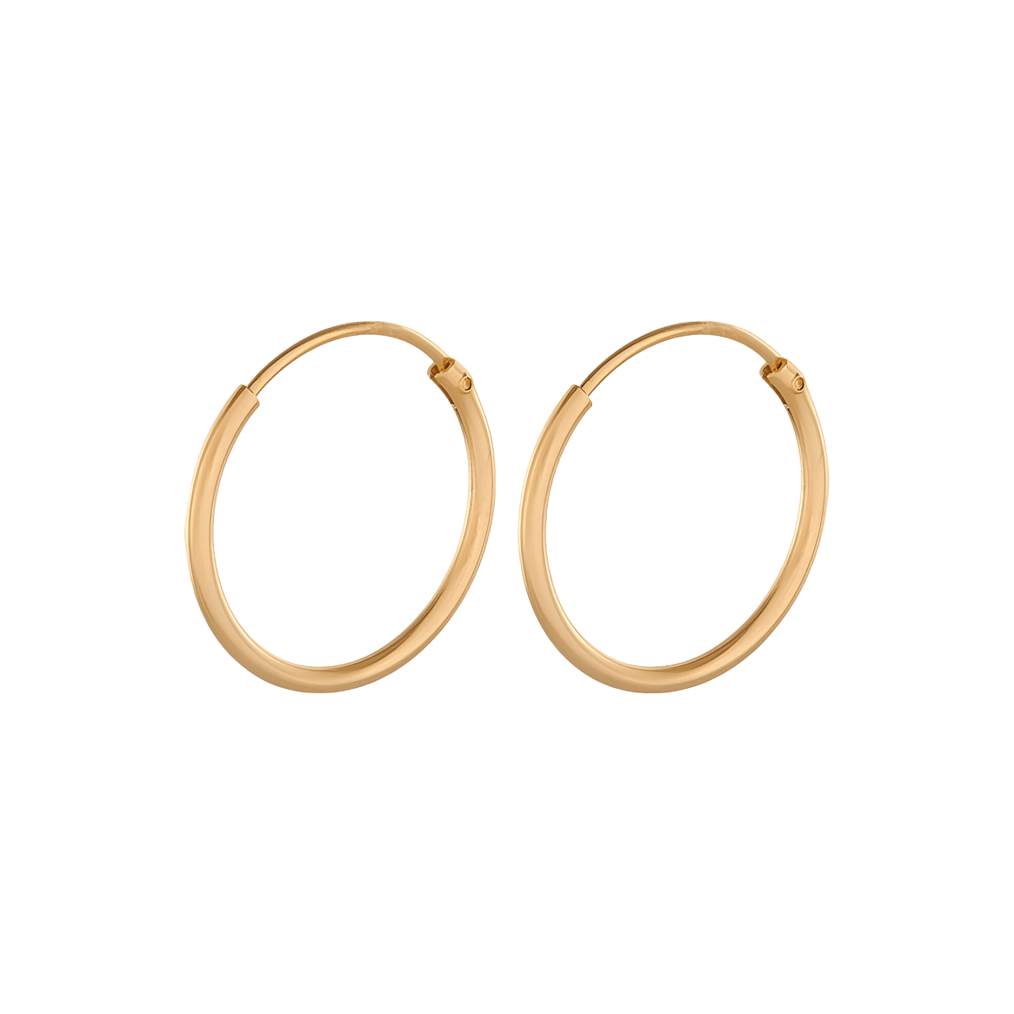 Pernille Corydon Creolen Micro Plain Hoops, vergoldet