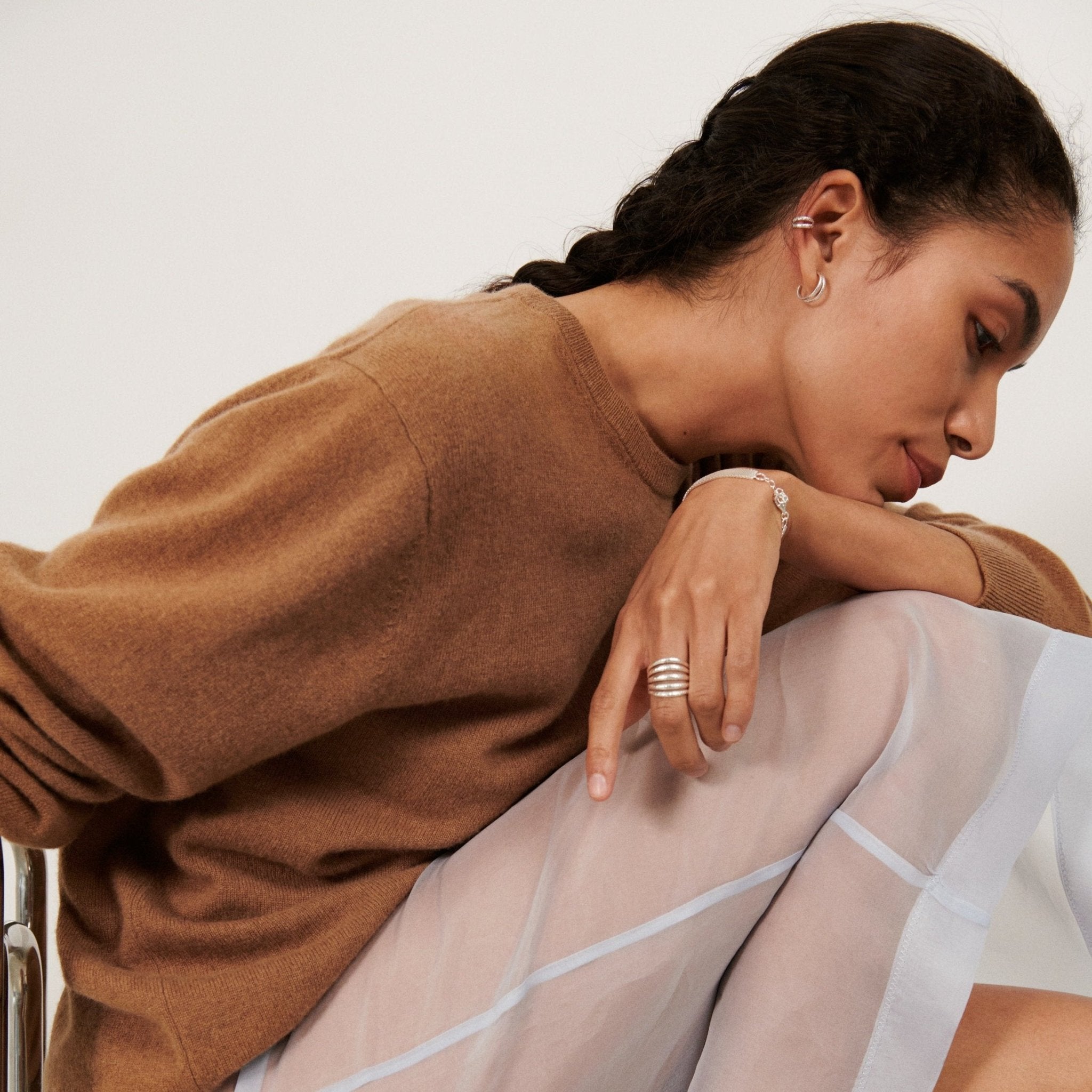 Pernille Corydon Creolen Poetry Hoops, vergoldet