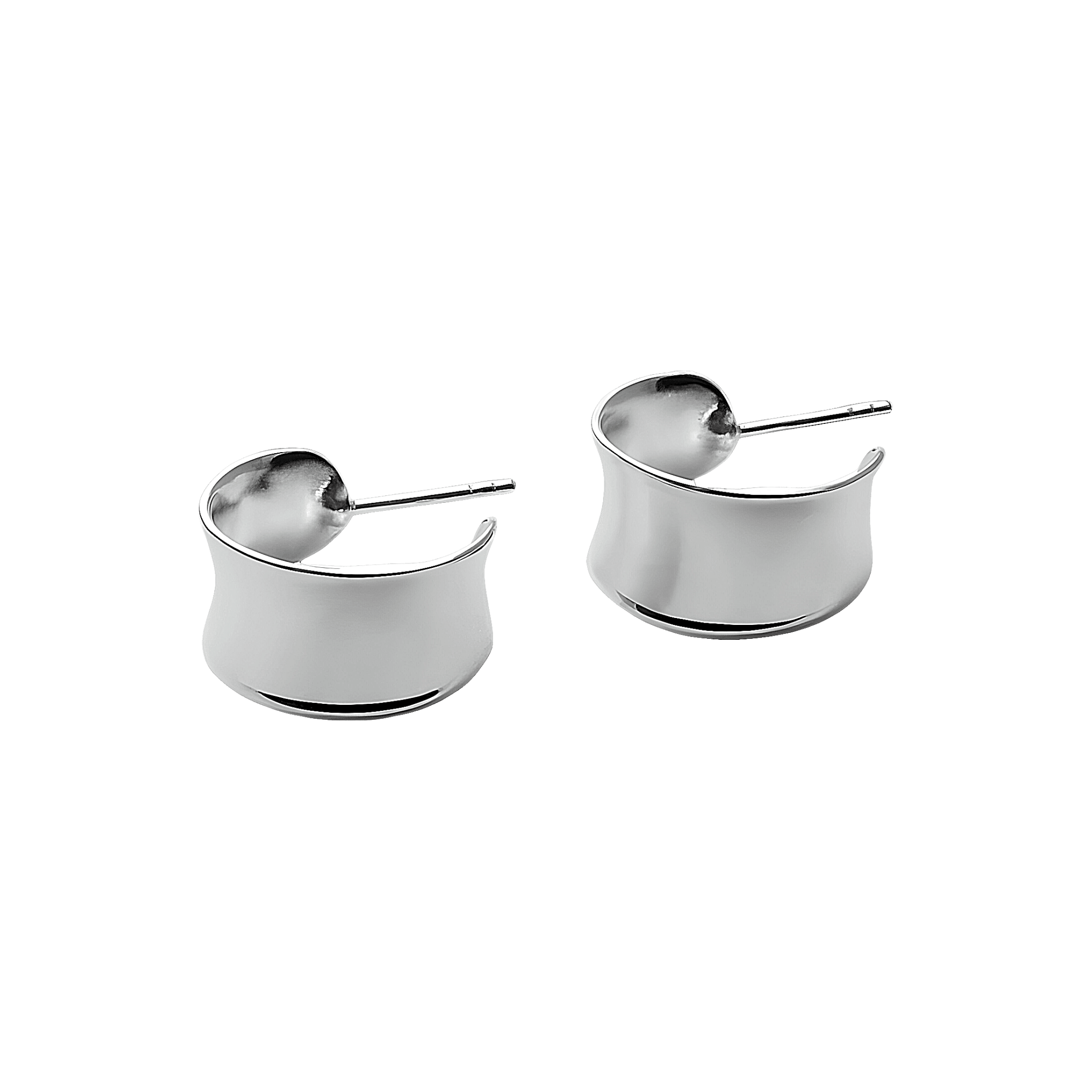 Pernille Corydon Creolen Reflection Hoops, versilbert