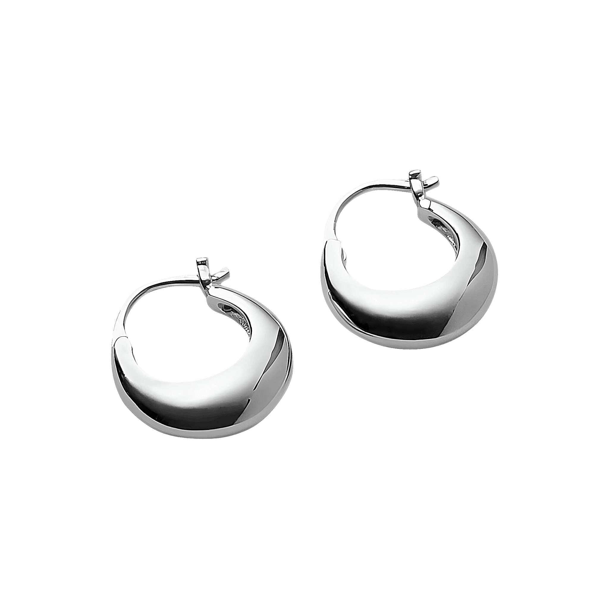 Pernille Corydon Creolen Small Atlas, versilbert