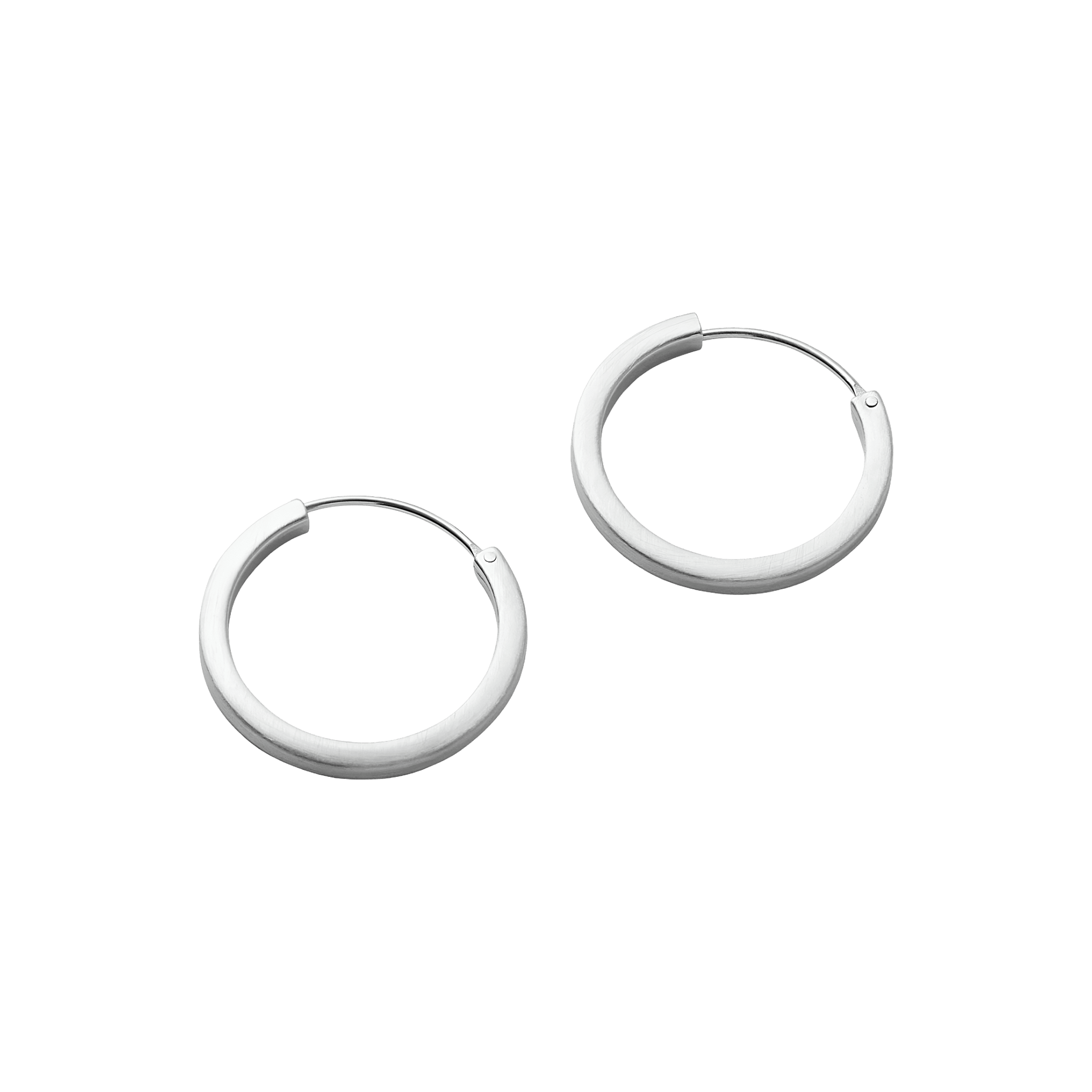 Pernille Corydon Creolen Small Circle Line, versilbert