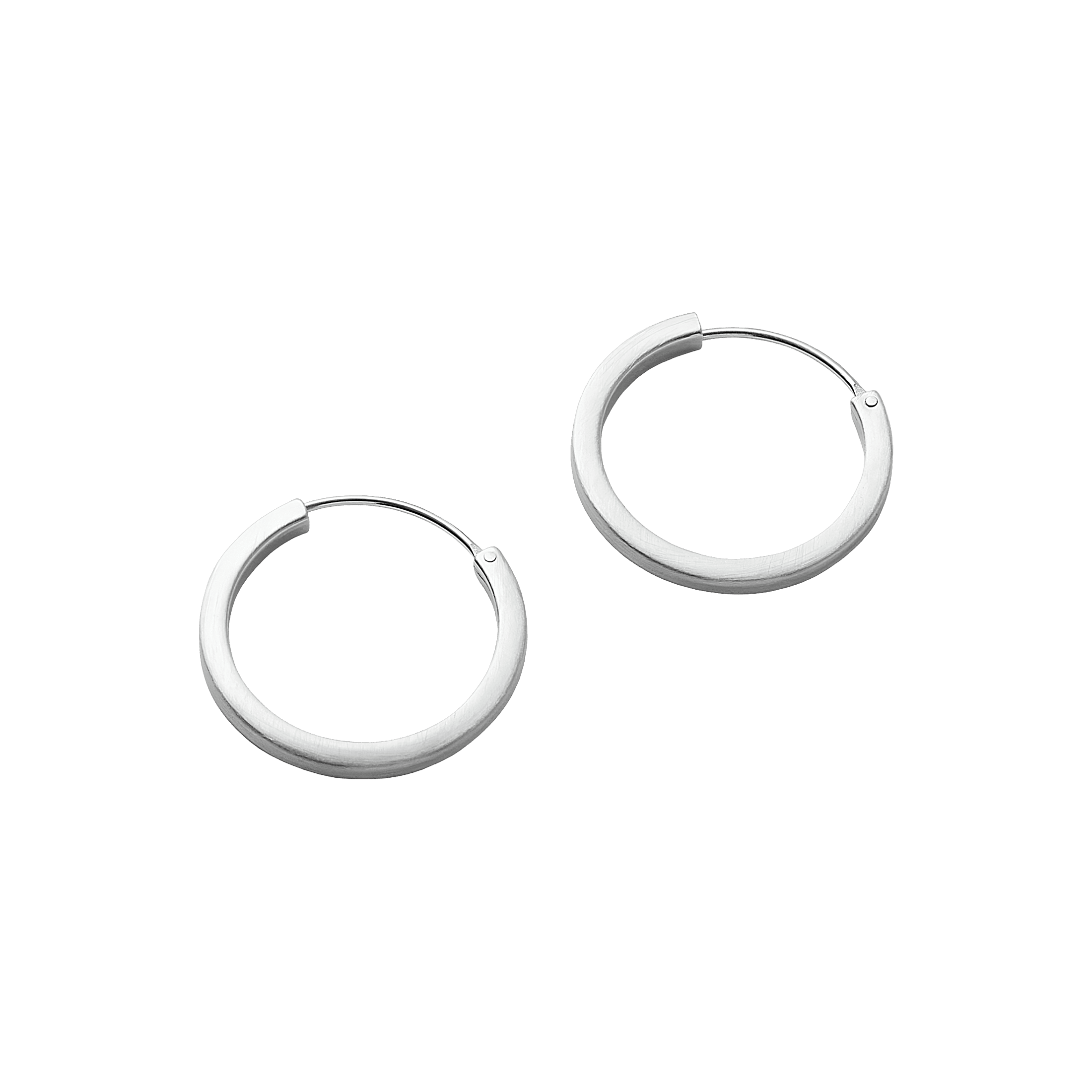 Pernille Corydon Creolen Small Circle Line, versilbert