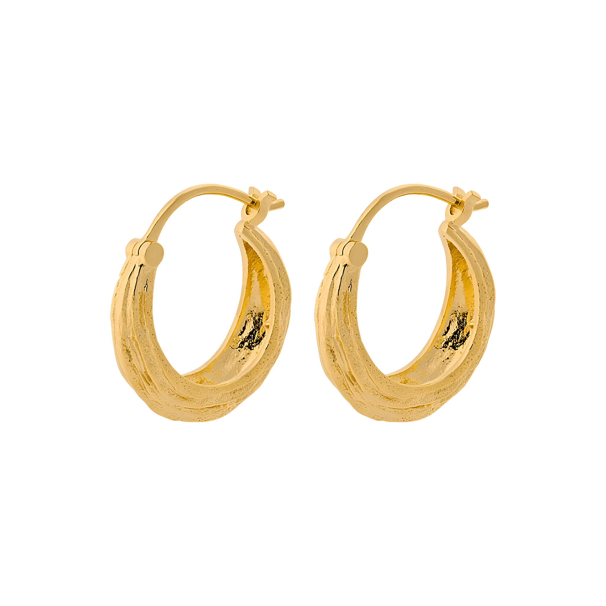 Pernille Corydon Creolen Small Coastline, vergoldet