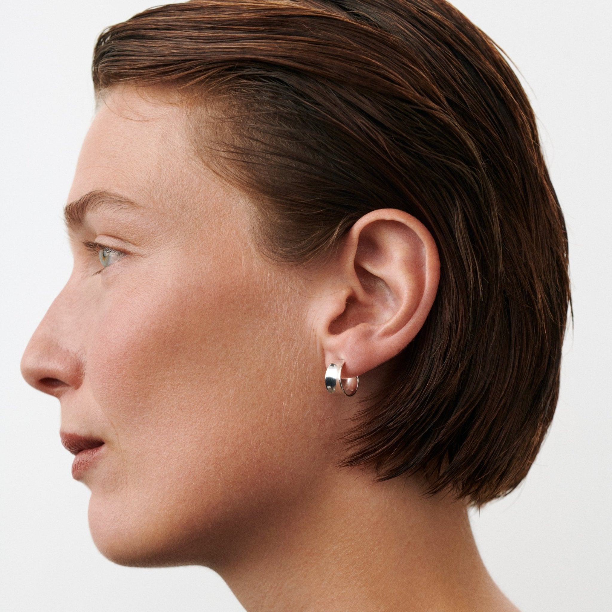 Pernille Corydon Creolen Small Reflection Hoops, vergoldet