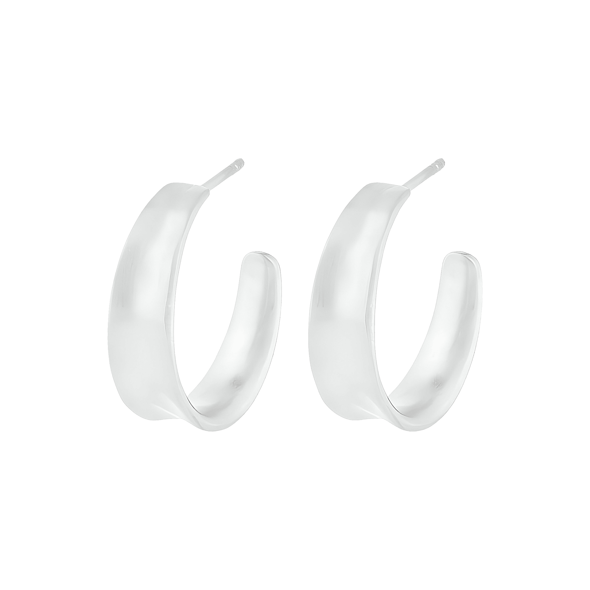 Pernille Corydon Creolen Small Saga, Silber