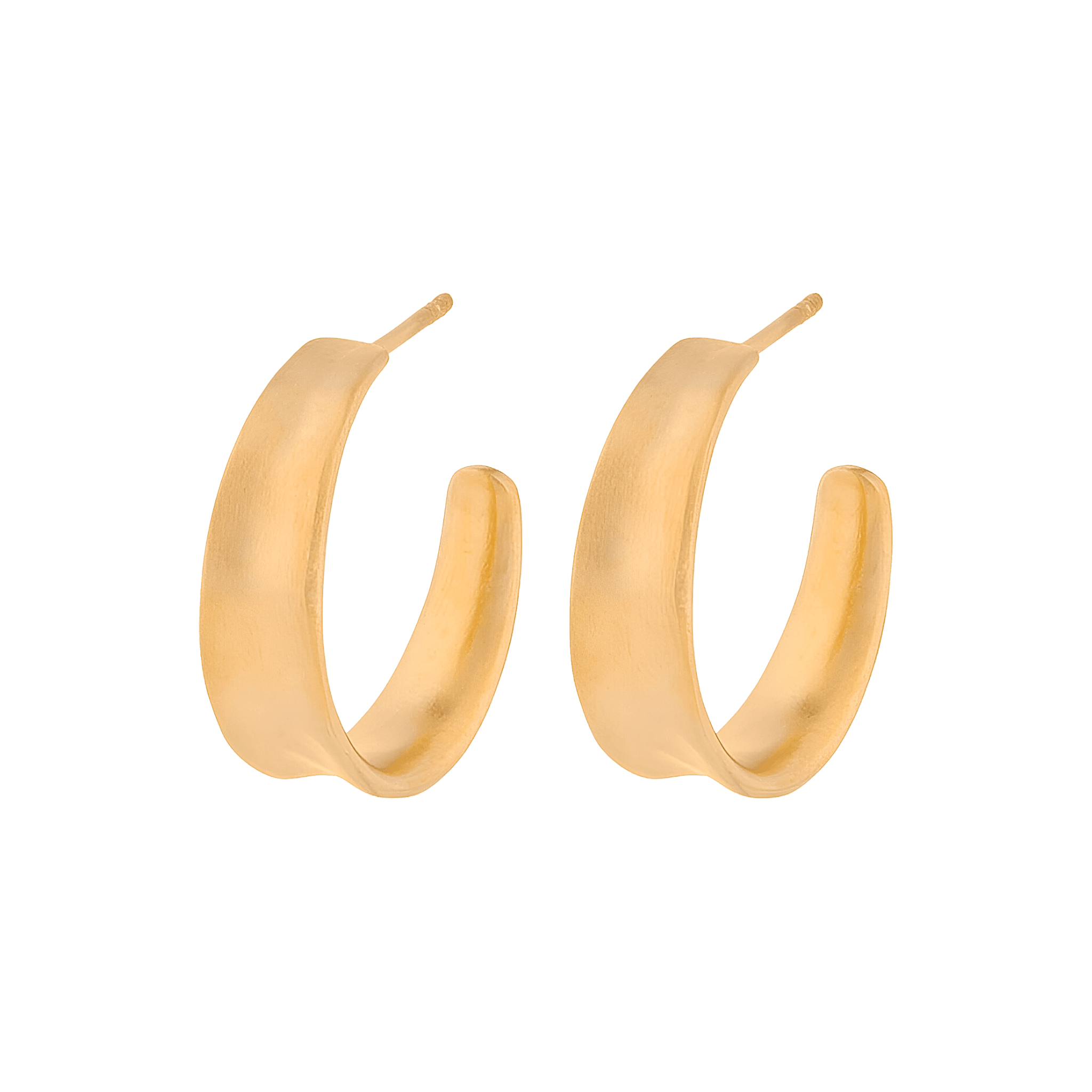 Pernille Corydon Creolen Small Saga, vergoldet