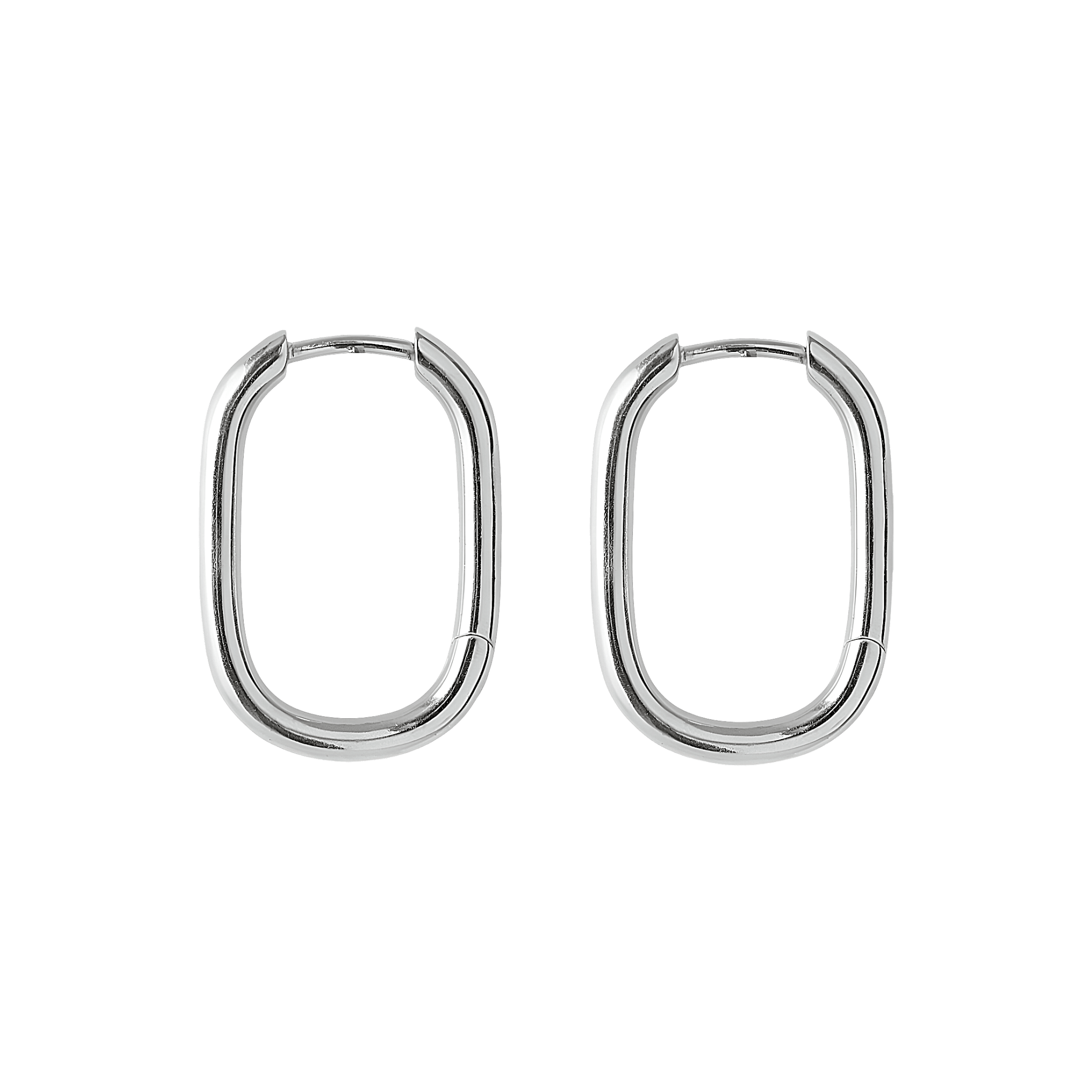 Pernille Corydon Creolen Soft Edge Huggies, Silber