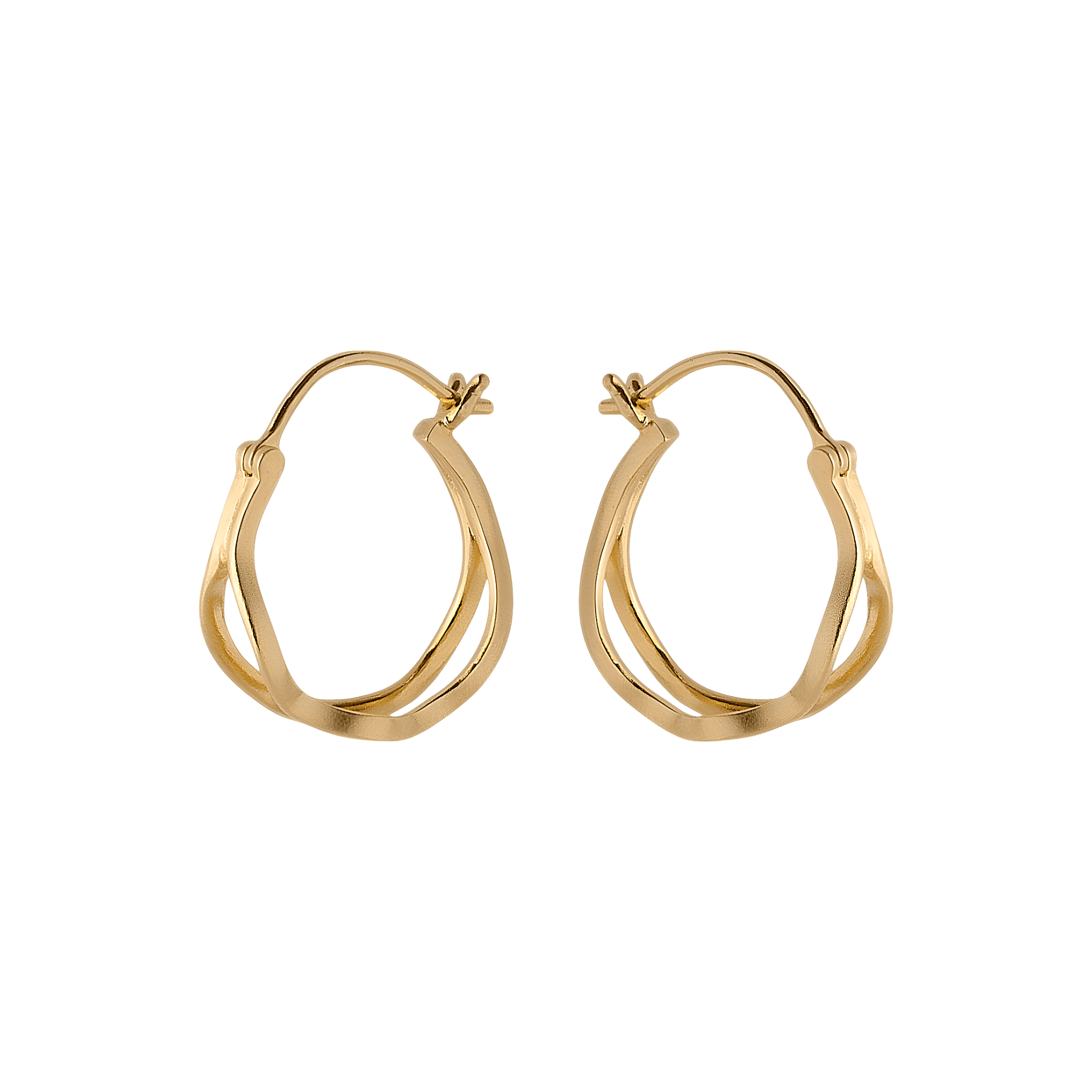 Pernille Corydon Creolen Stream Hoops, vergoldet