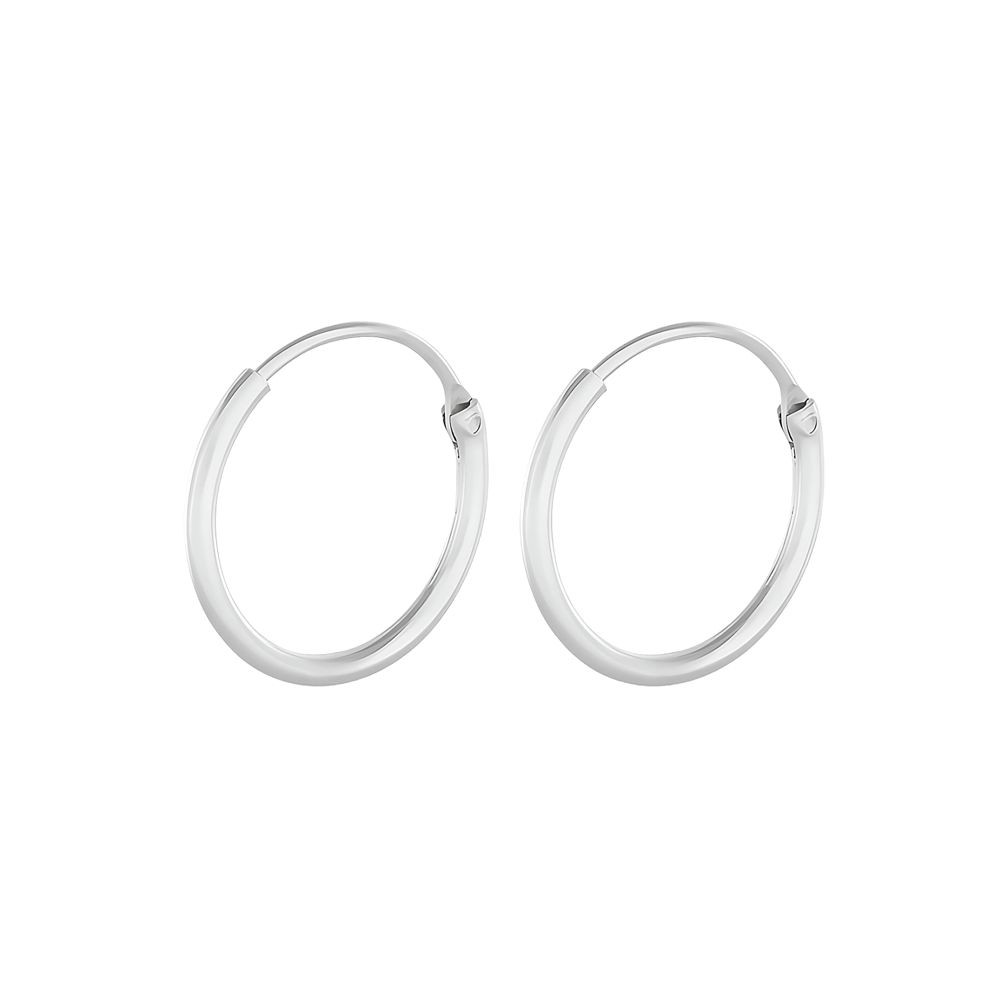 Pernille Corydon Creolen Tiny Plain Hoops, Silber