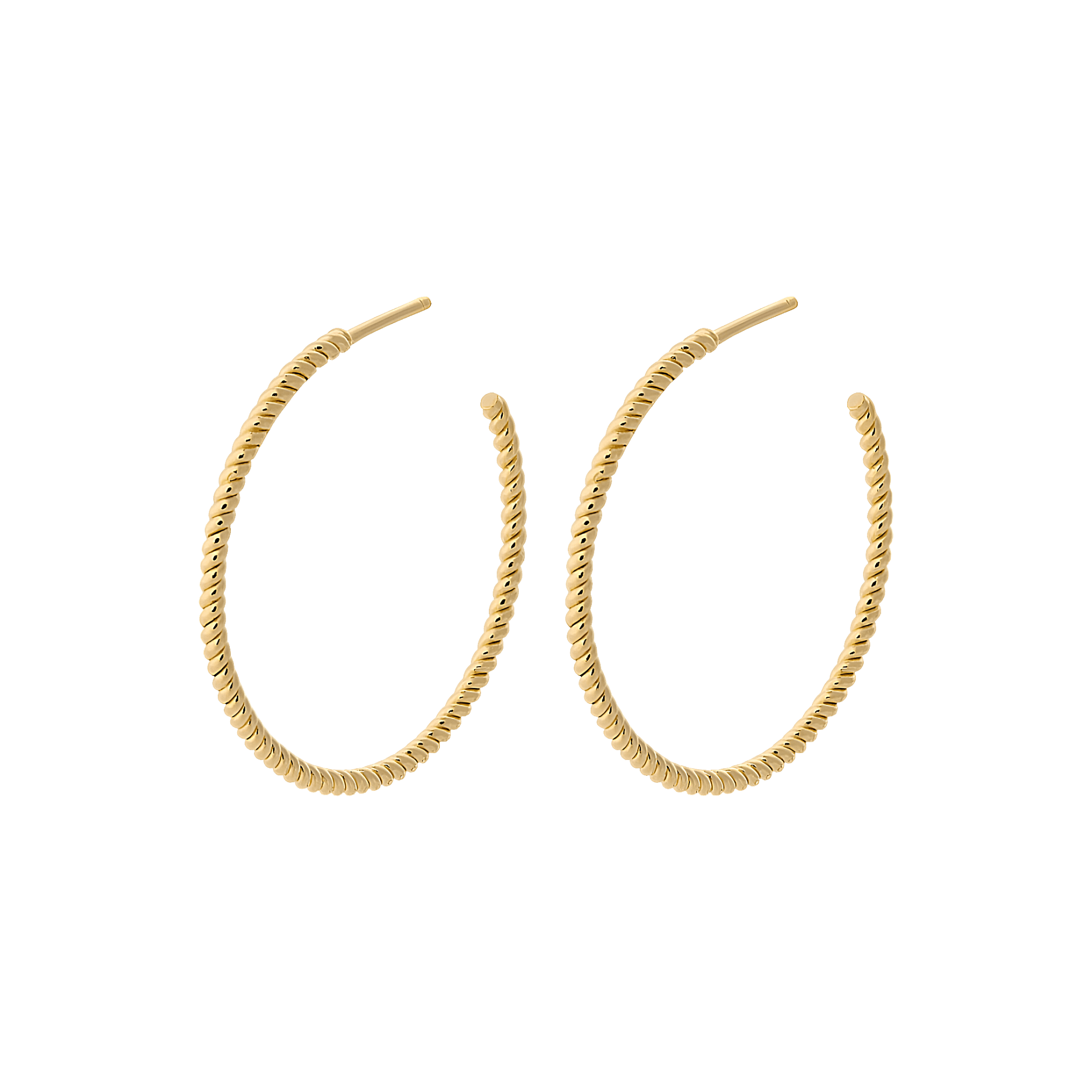 Pernille Corydon Creolen Twisted, vergoldet