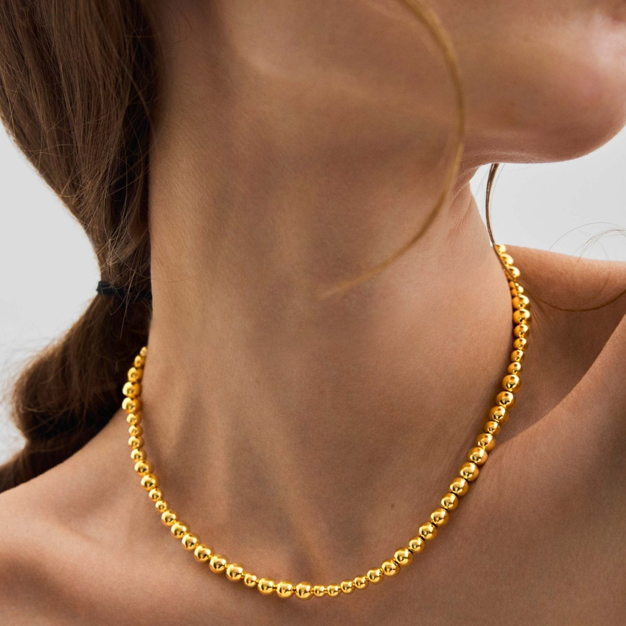 Pernille Corydon Kette Elements, vergoldet