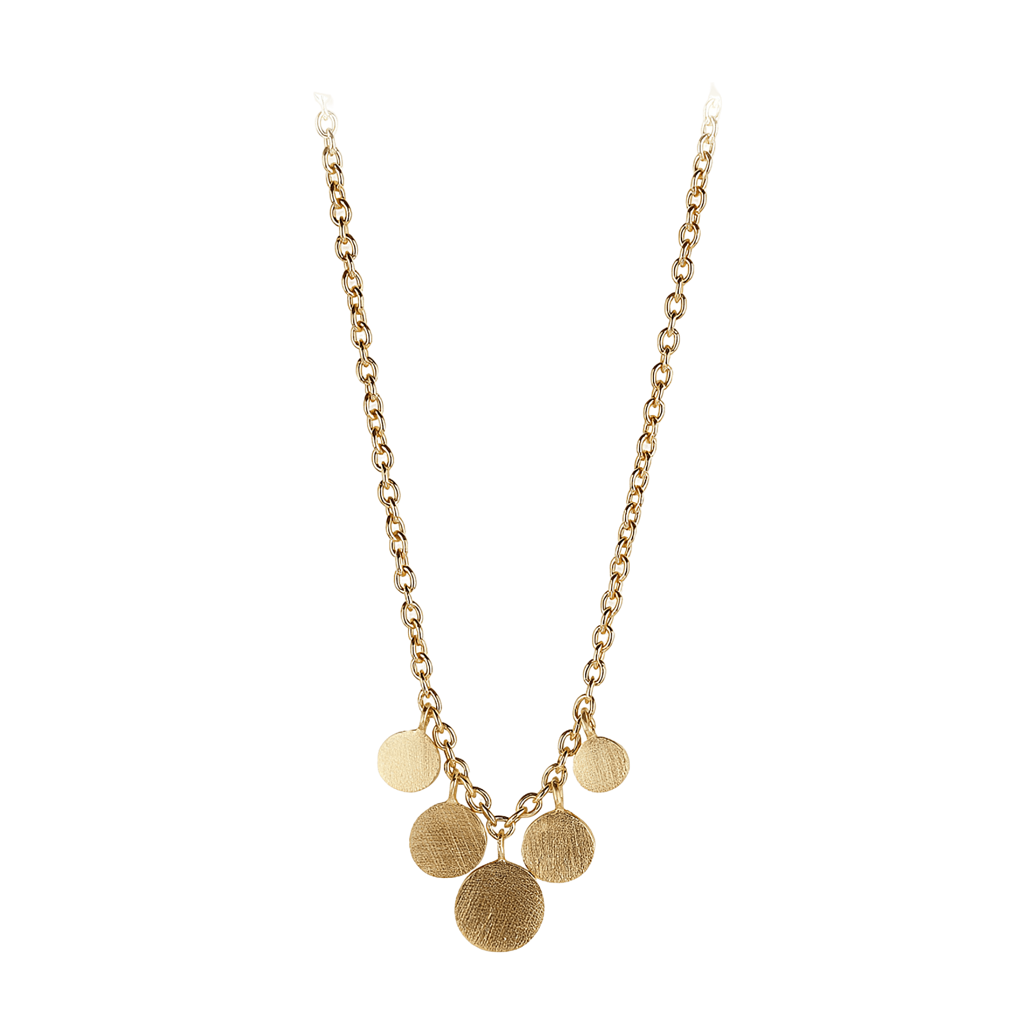 Pernille Corydon Kette Mini Coin, vergoldet