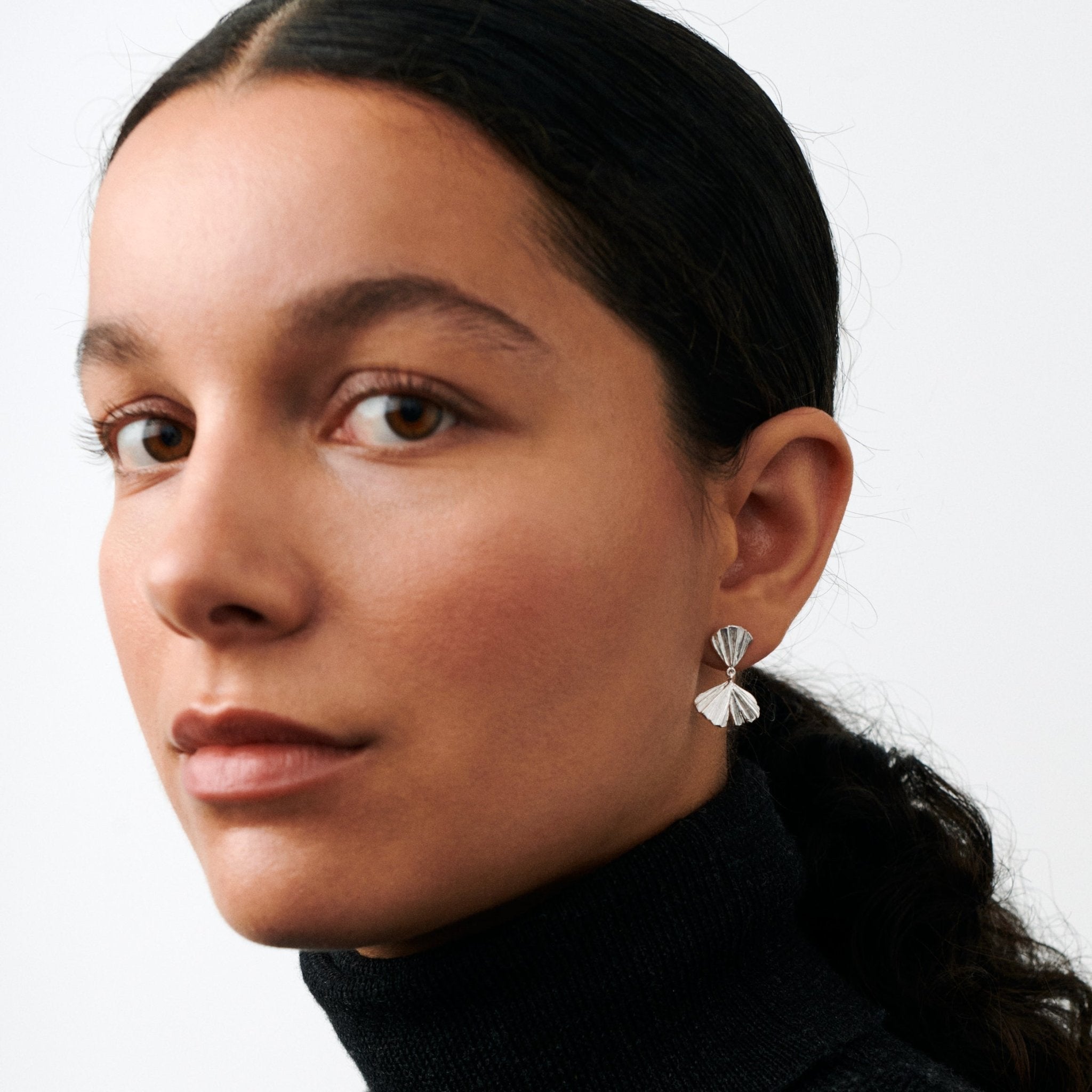 Pernille Corydon Ohrringe Autumn Leaf, Silber