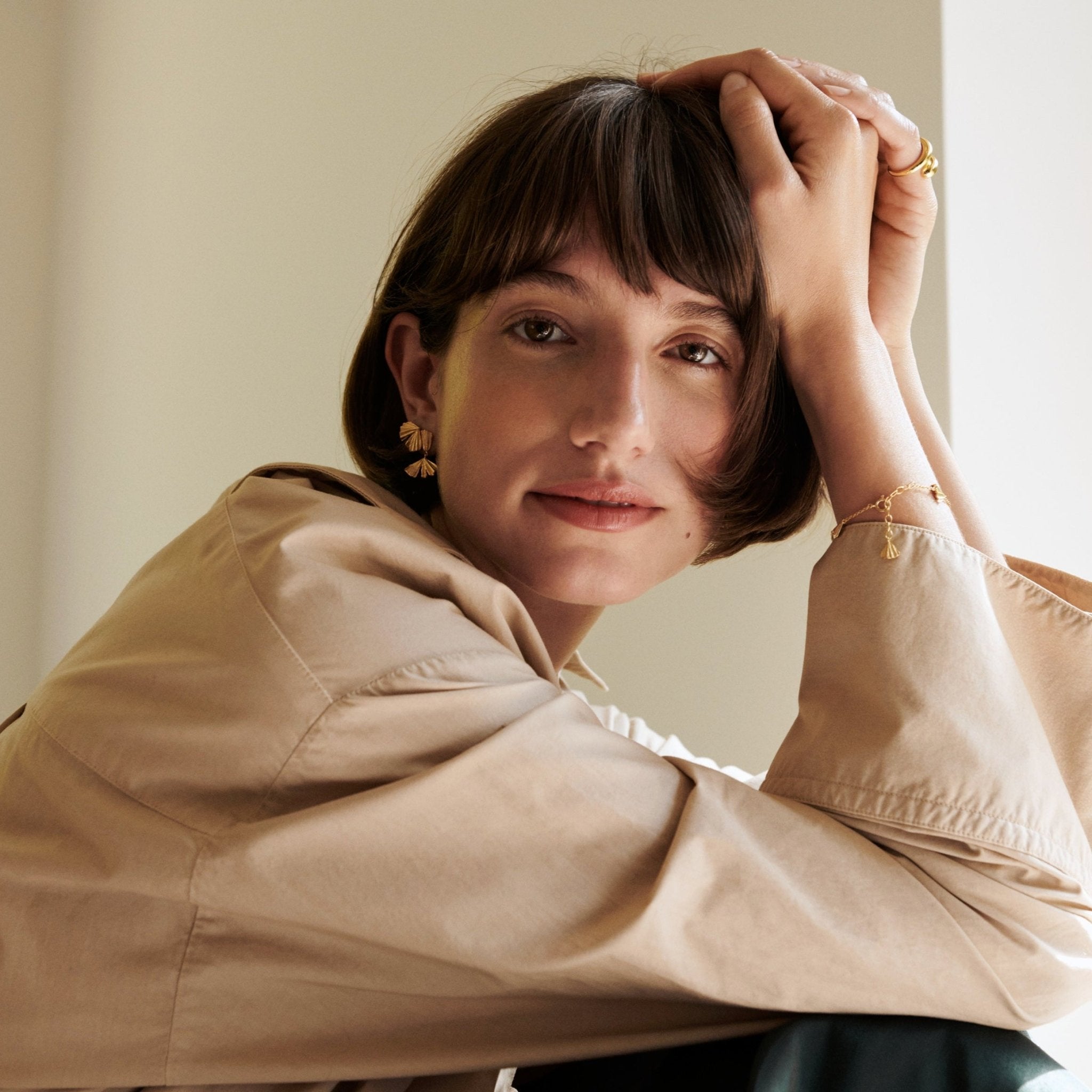 Pernille Corydon Ohrringe Autumn Leaf, Silber