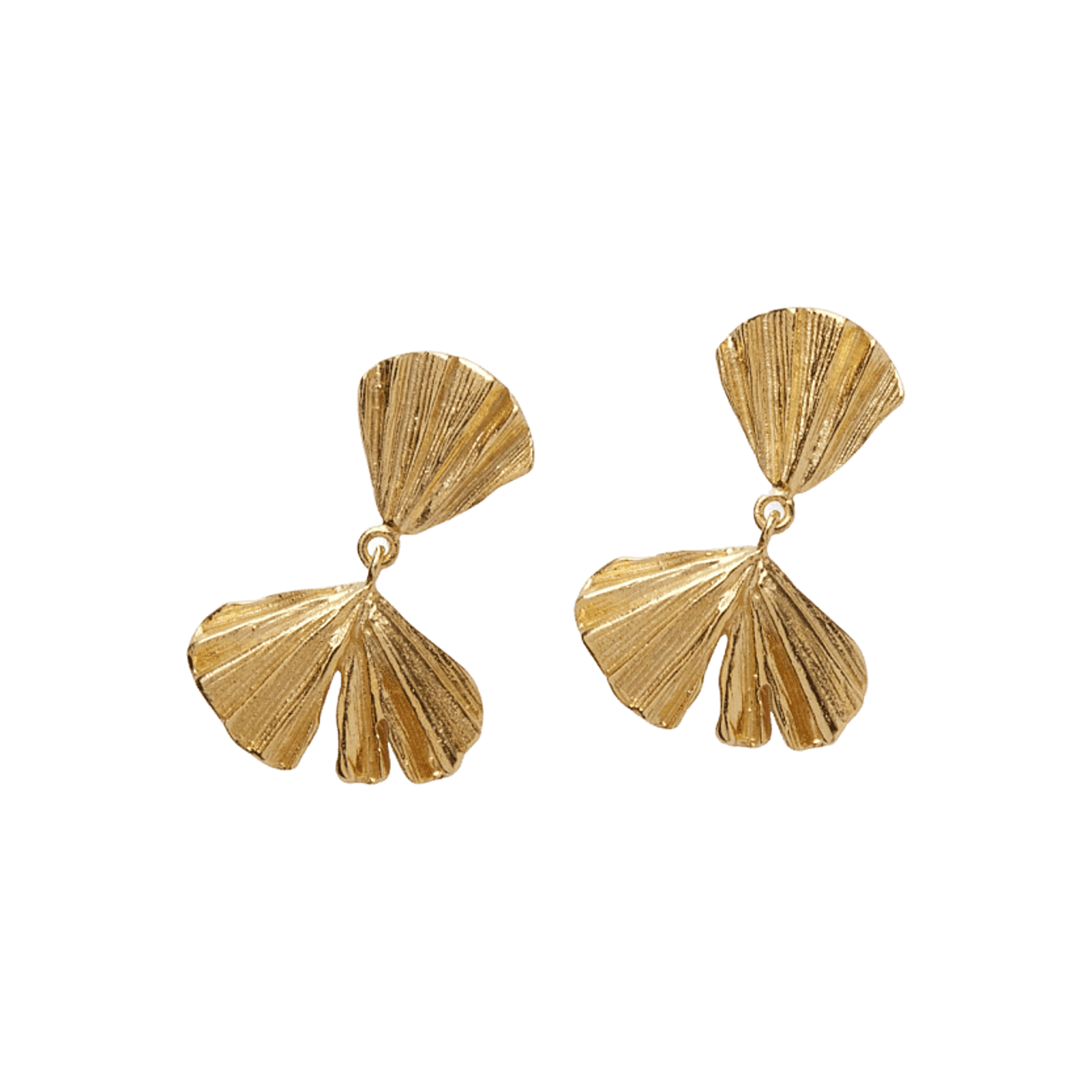 Pernille Corydon Ohrringe Autumn Leaf, vergoldet