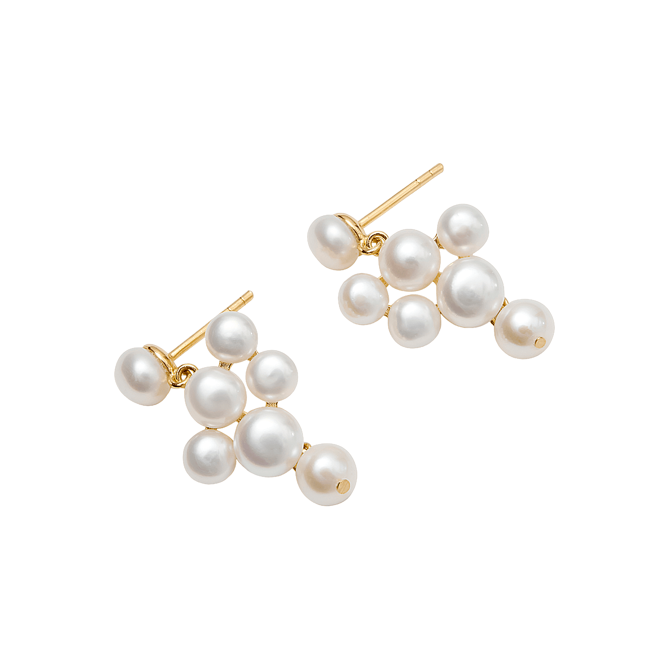 Pernille Corydon Ohrringe Blossom, vergoldet