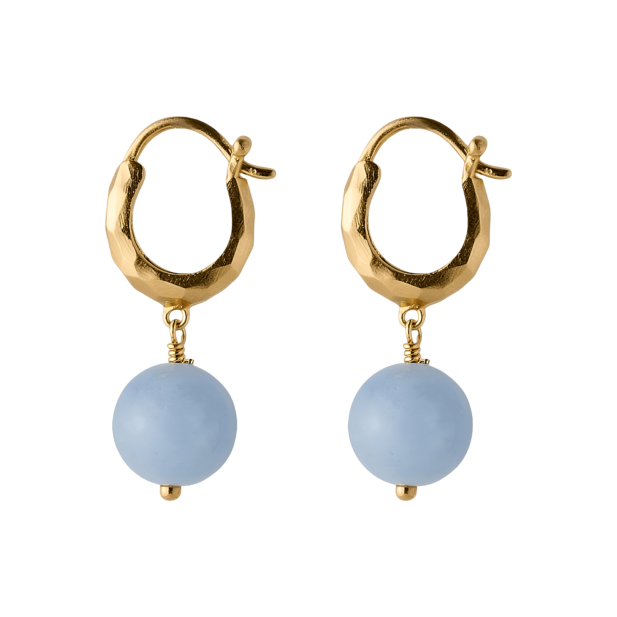Pernille Corydon Ohrringe Blue Sky, vergoldet