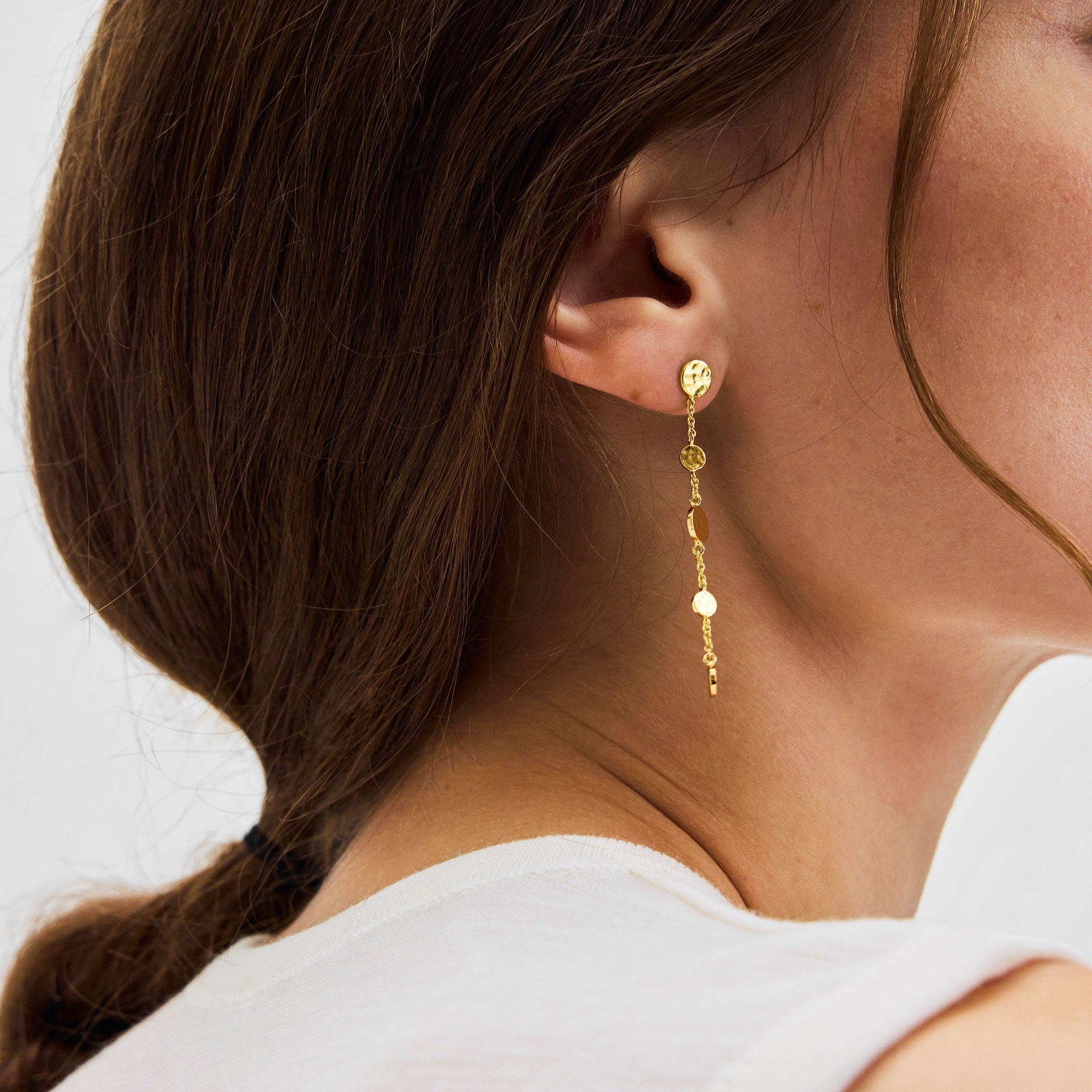 Pernille Corydon Ohrringe Dot, vergoldet