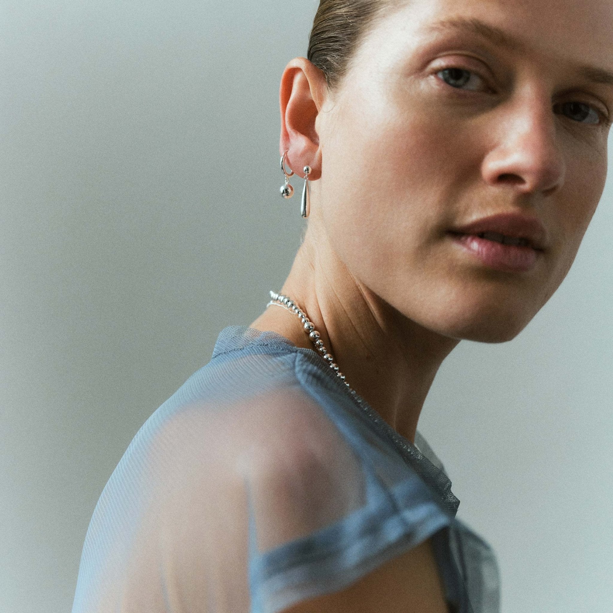 Pernille Corydon Ohrringe Elements, versilbert