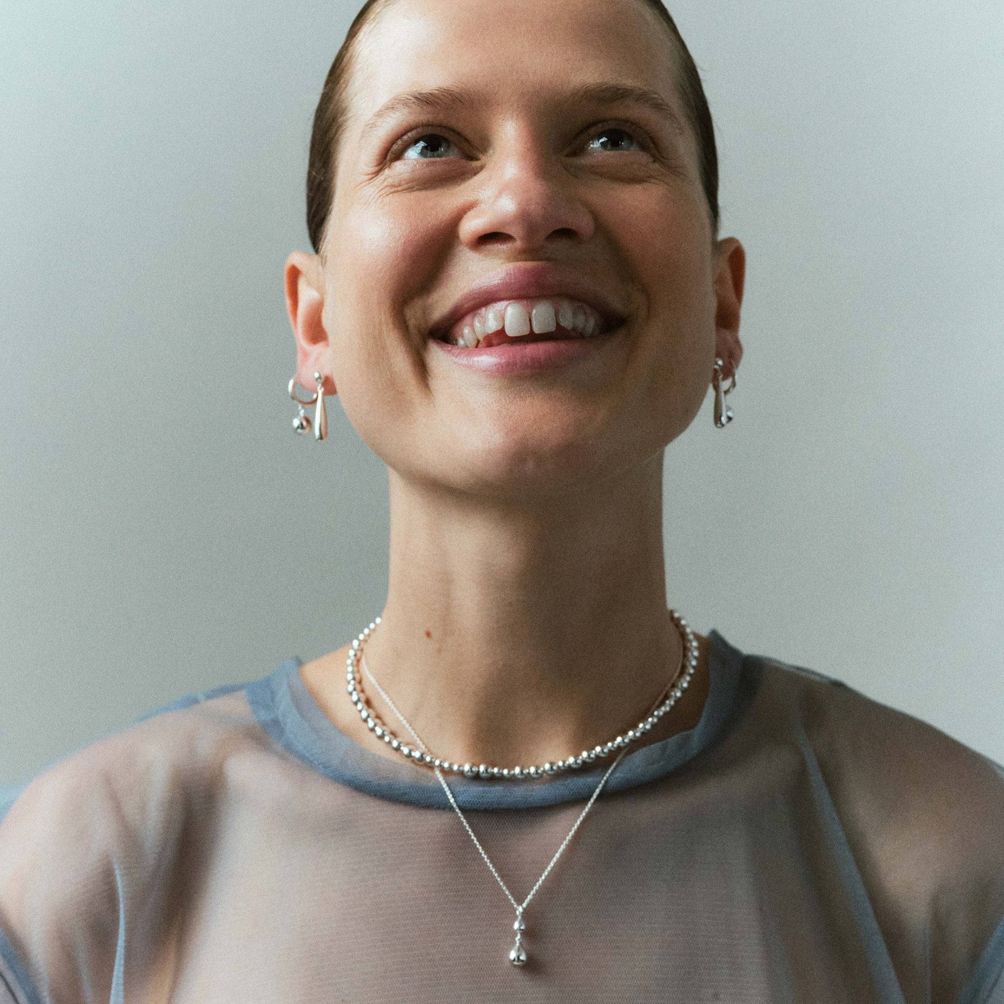 Pernille Corydon Ohrringe Endless Elements, versilbert