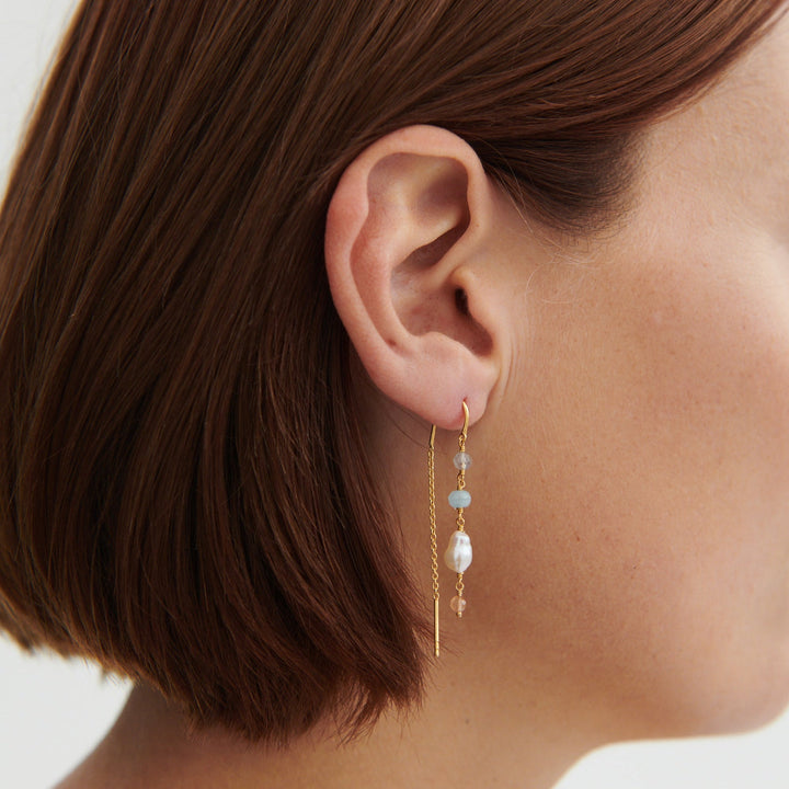 Pernille Corydon Ohrringe Mellow Blue, Silber