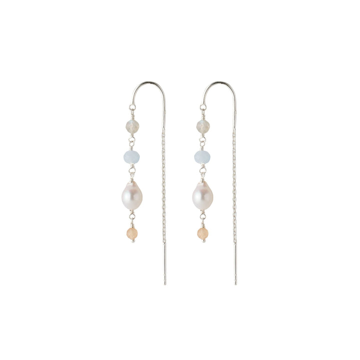 Pernille Corydon Ohrringe Mellow Blue, Silber